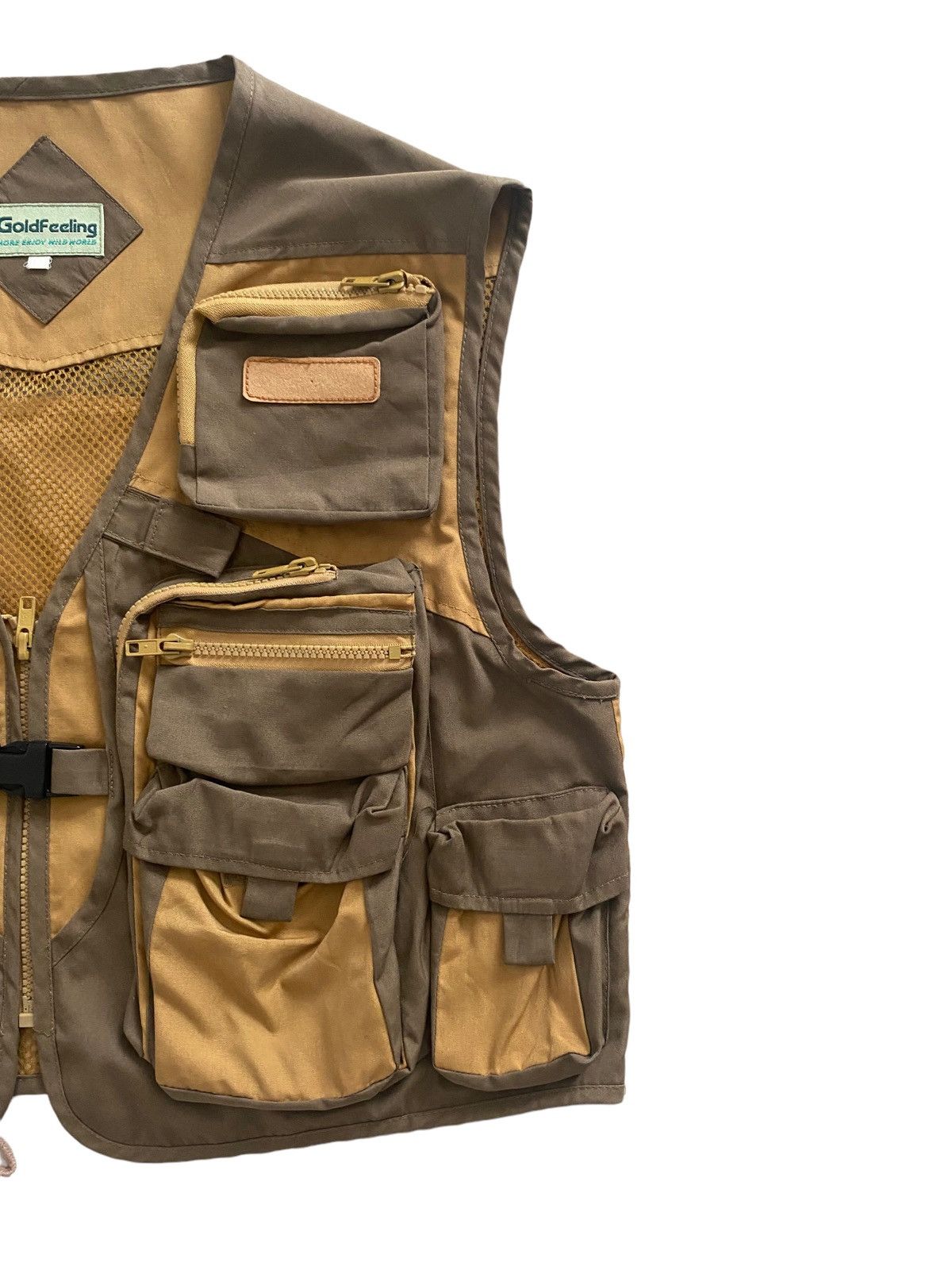 Japanese Brand 💥THRASHED Gold Feeling Vest Multipocket parachute design Size US L / EU 52-54 / 3 - 7 Thumbnail