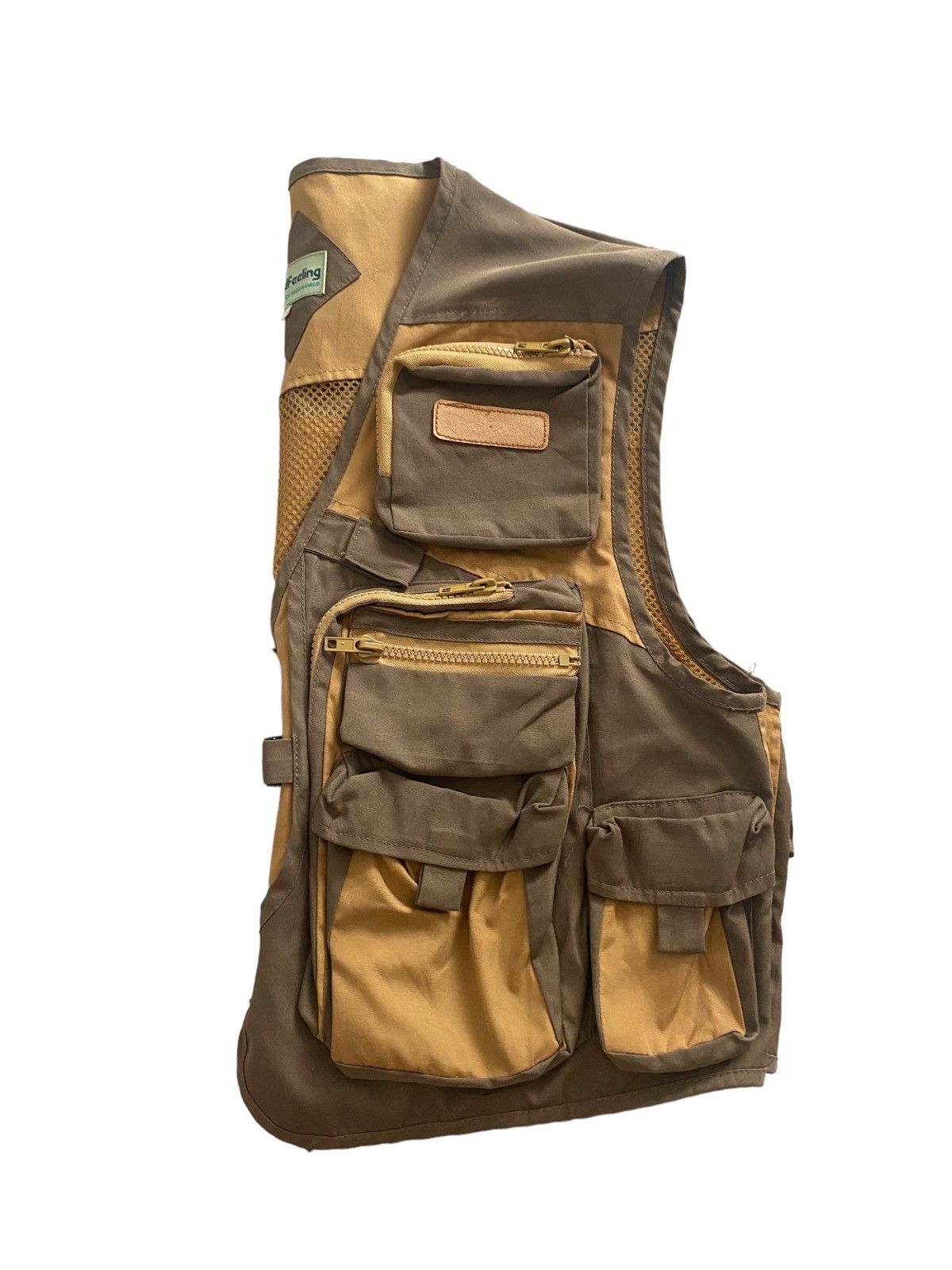 Japanese Brand 💥THRASHED Gold Feeling Vest Multipocket parachute design Size US L / EU 52-54 / 3 - 12 Thumbnail
