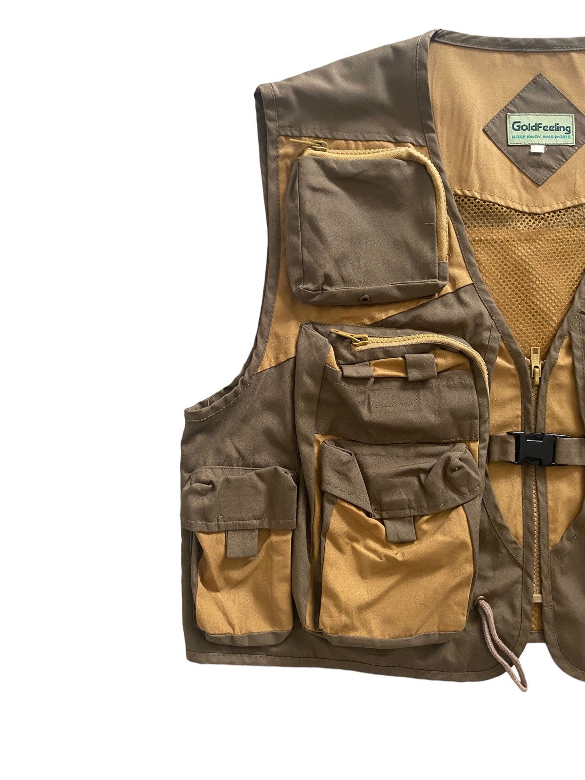 Japanese Brand 💥THRASHED Gold Feeling Vest Multipocket parachute design Size US L / EU 52-54 / 3 - 8 Thumbnail