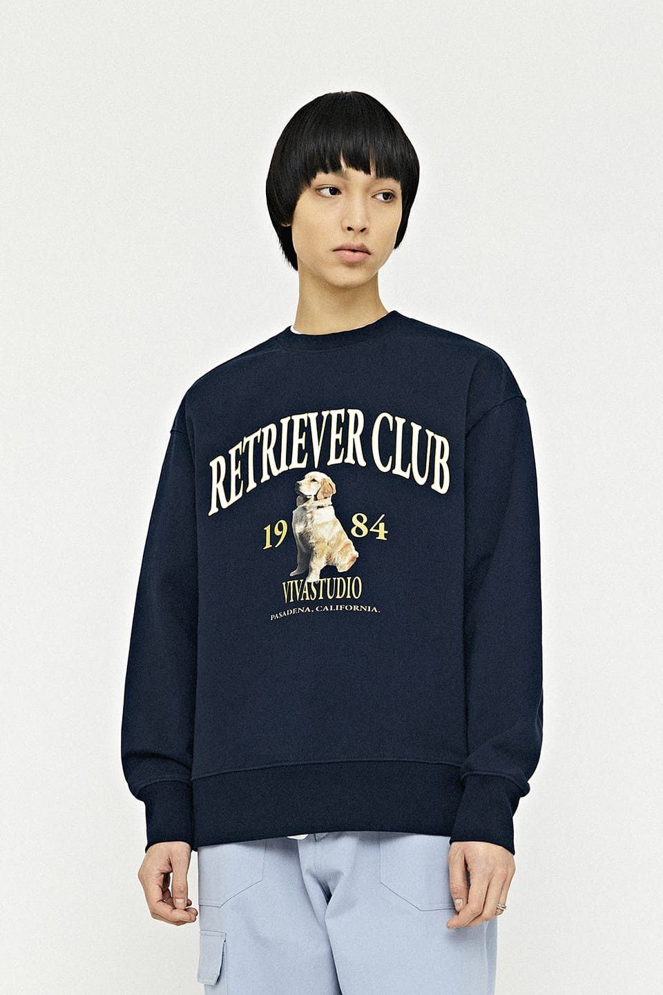 ●RETRIEVER CLUB●RUNNING RETRIEVER CREWNECK 男女兼用 人気 RETRIEVER CLUB] RUNNING RETRIEVER CREWNECK [BLACK] 正規品