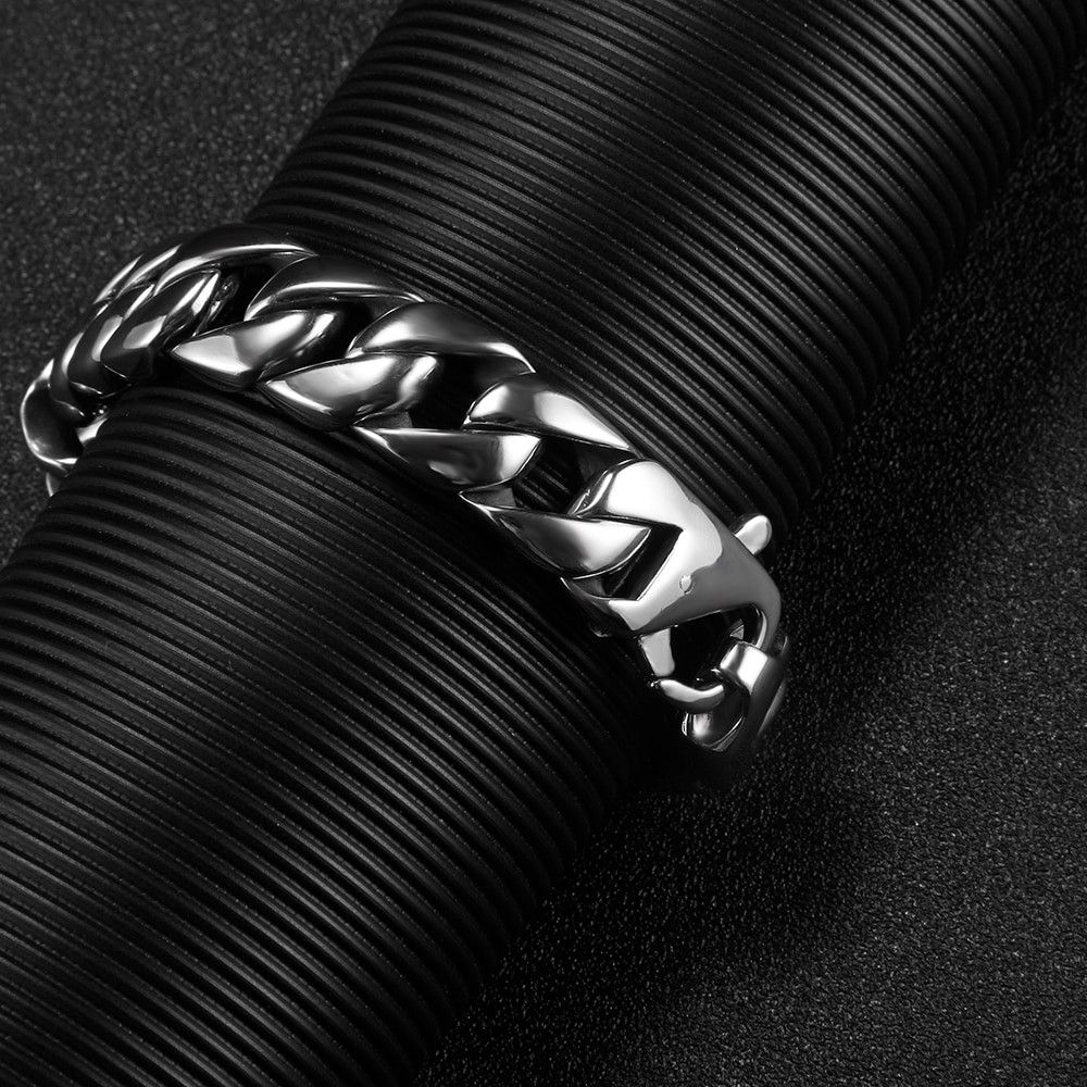 Jewelry 15mm Wide Chain Bangles Size ONE SIZE - 5 Thumbnail