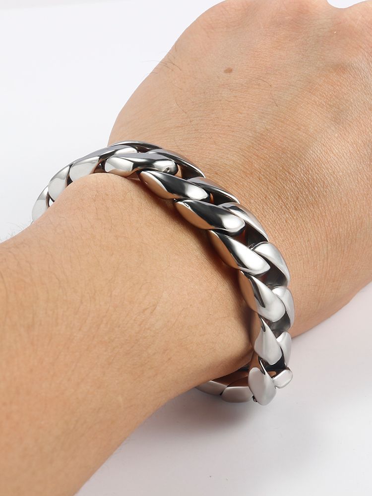 Jewelry 15mm Wide Chain Bangles Size ONE SIZE - 1 Thumbnail