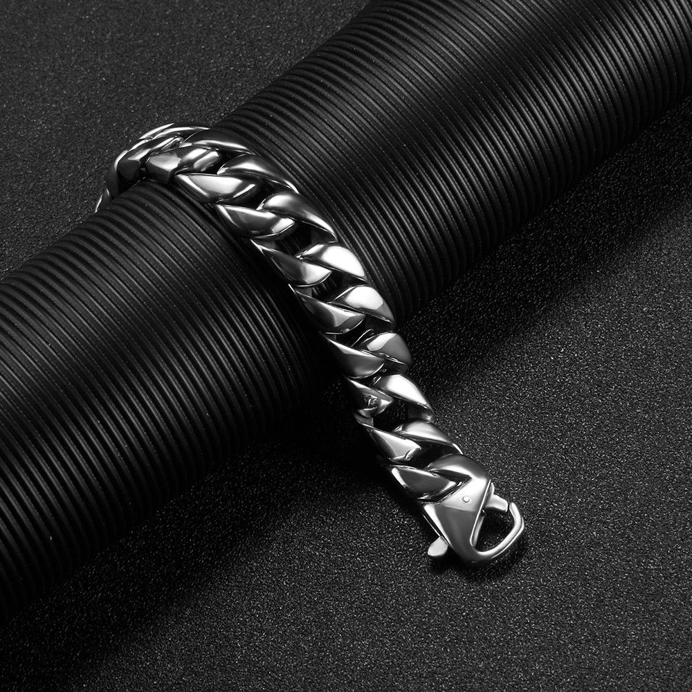 Jewelry 15mm Wide Chain Bangles Size ONE SIZE - 3 Thumbnail