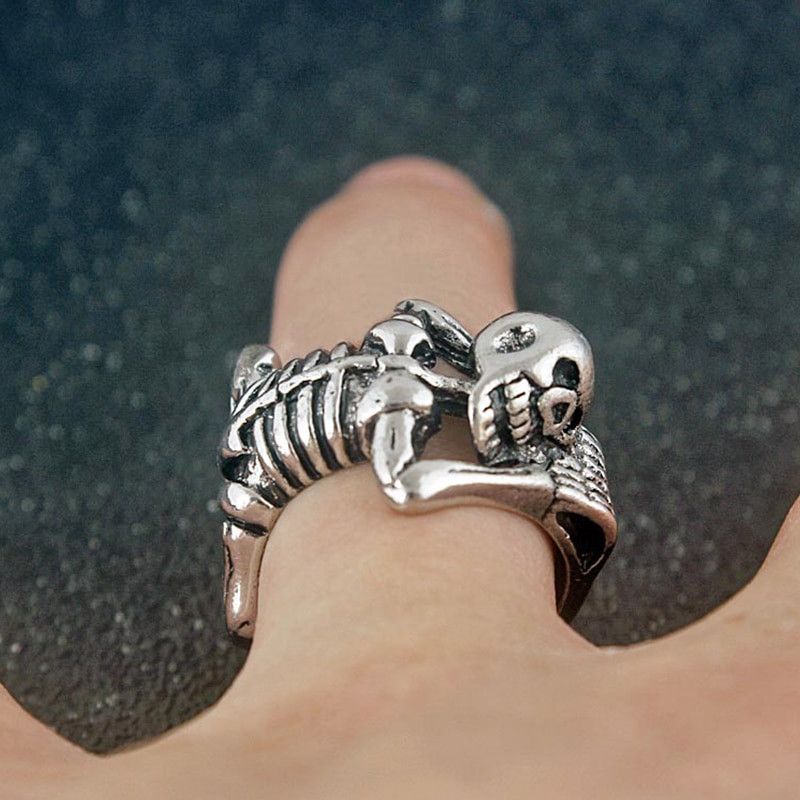 Jewelry Skeleton Skull Opening Ring Size ONE SIZE - 6 Thumbnail