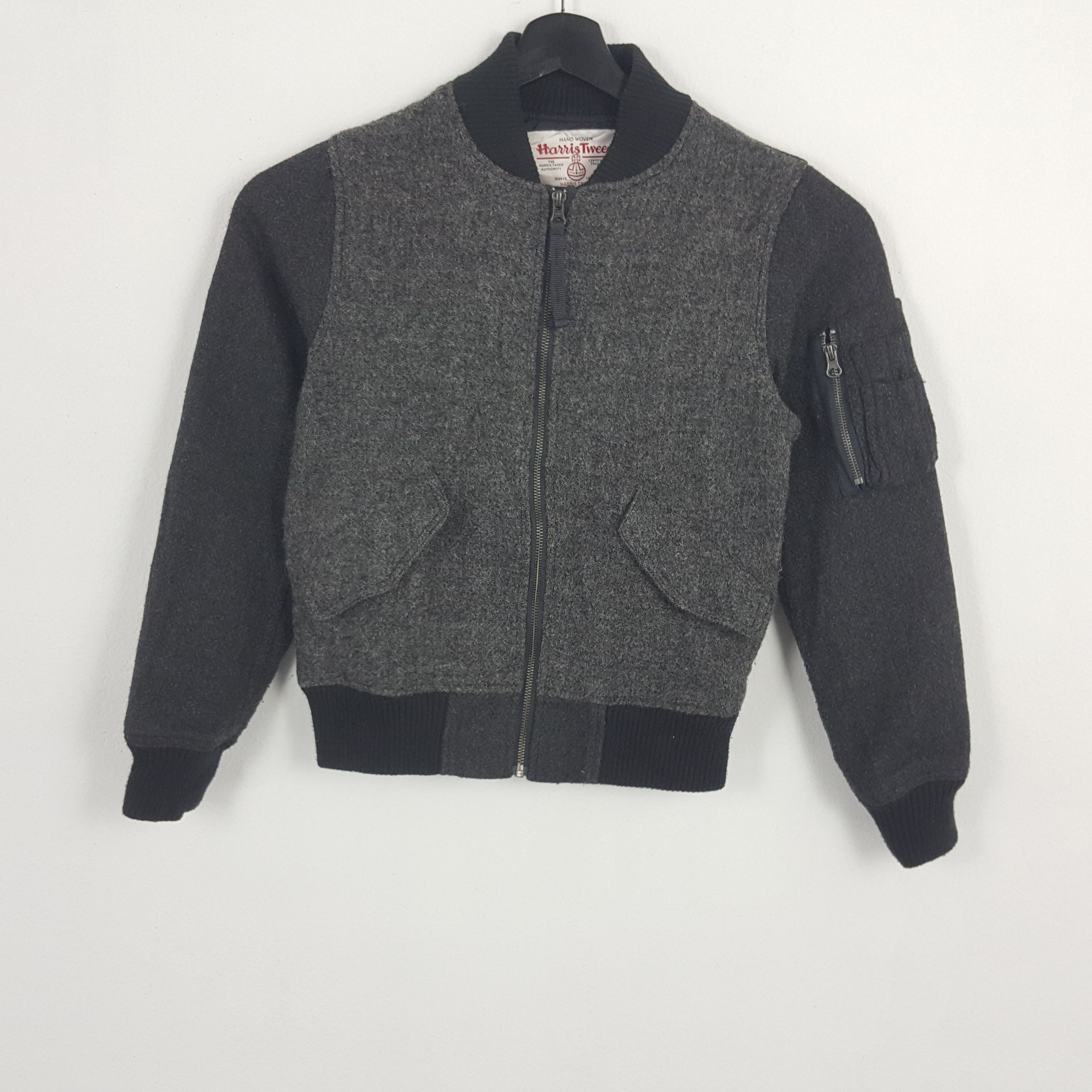 HARRIS TWEED Italian Brand Bombers Jacket