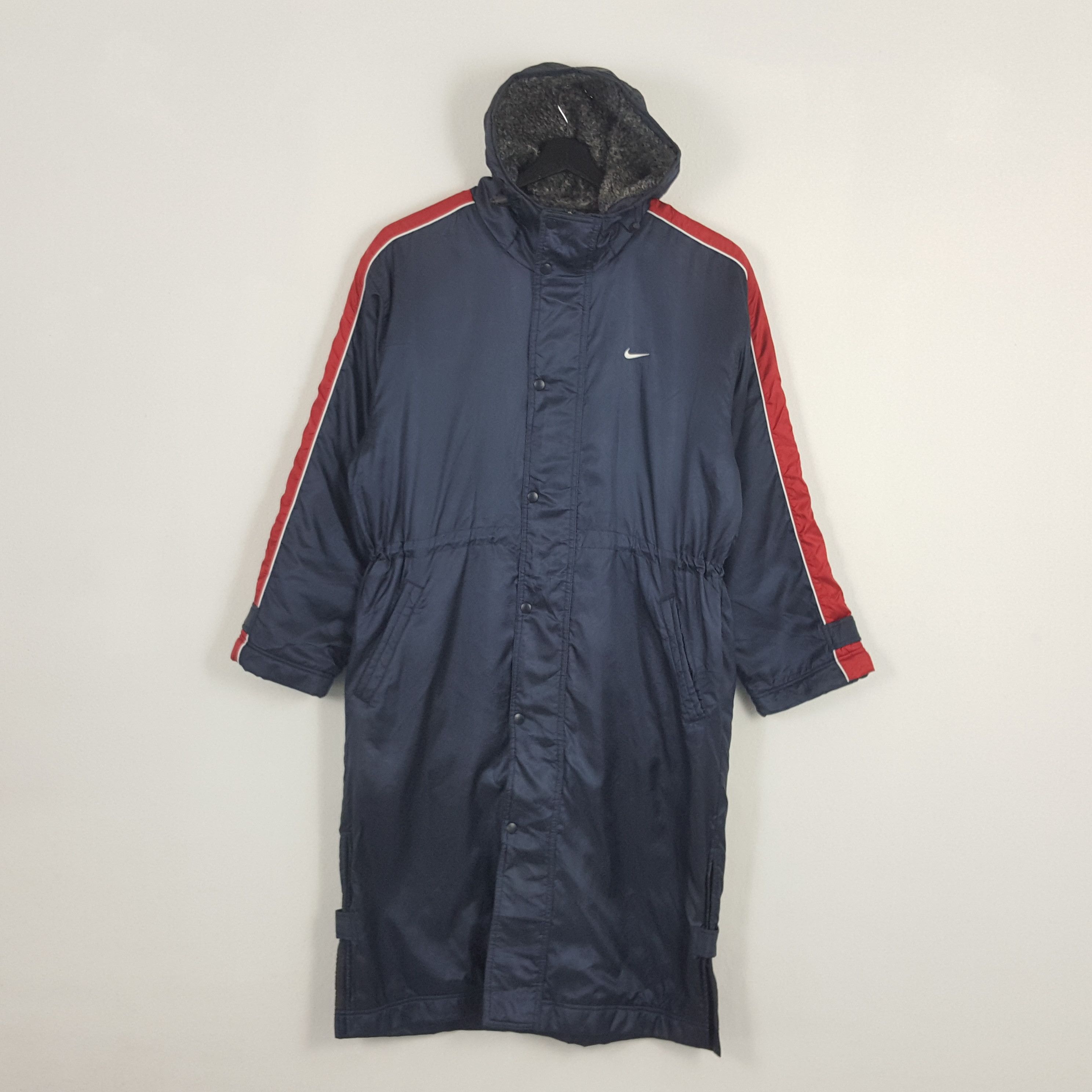 Nike × Vintage NIKE Big Swoosh Long Winter Jacket Size US L / EU 52-54 / 3 - 3 Thumbnail