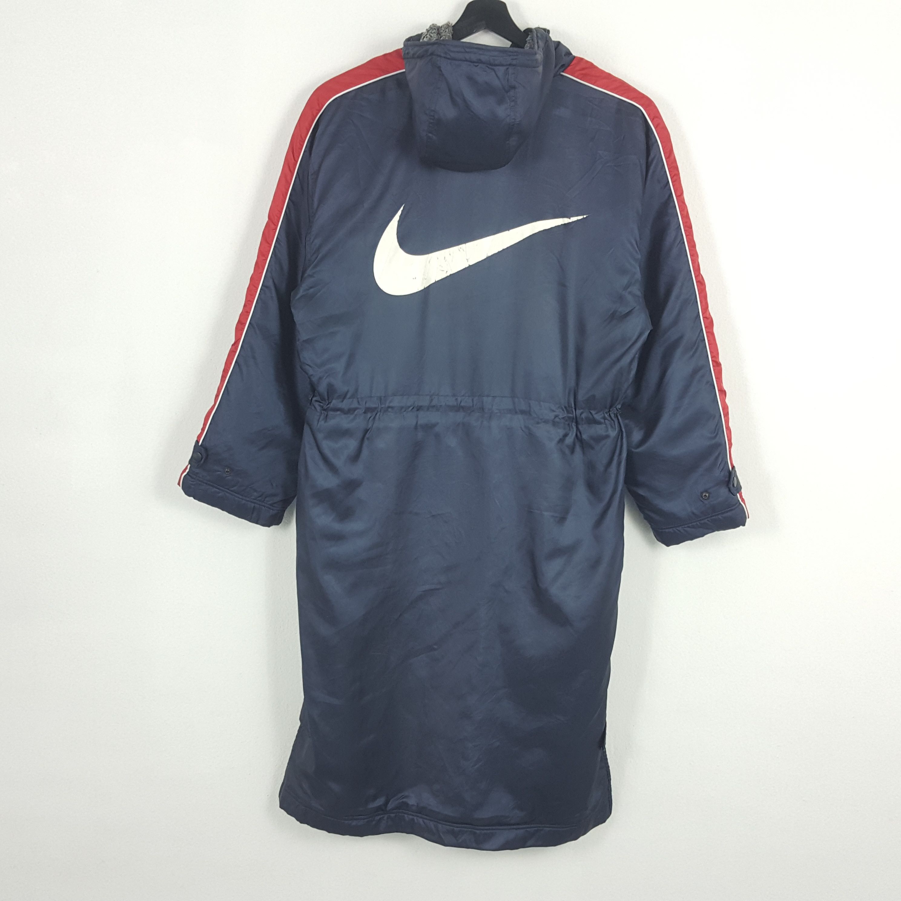 Nike × Vintage NIKE Big Swoosh Long Winter Jacket Size US L / EU 52-54 / 3 - 1 Thumbnail