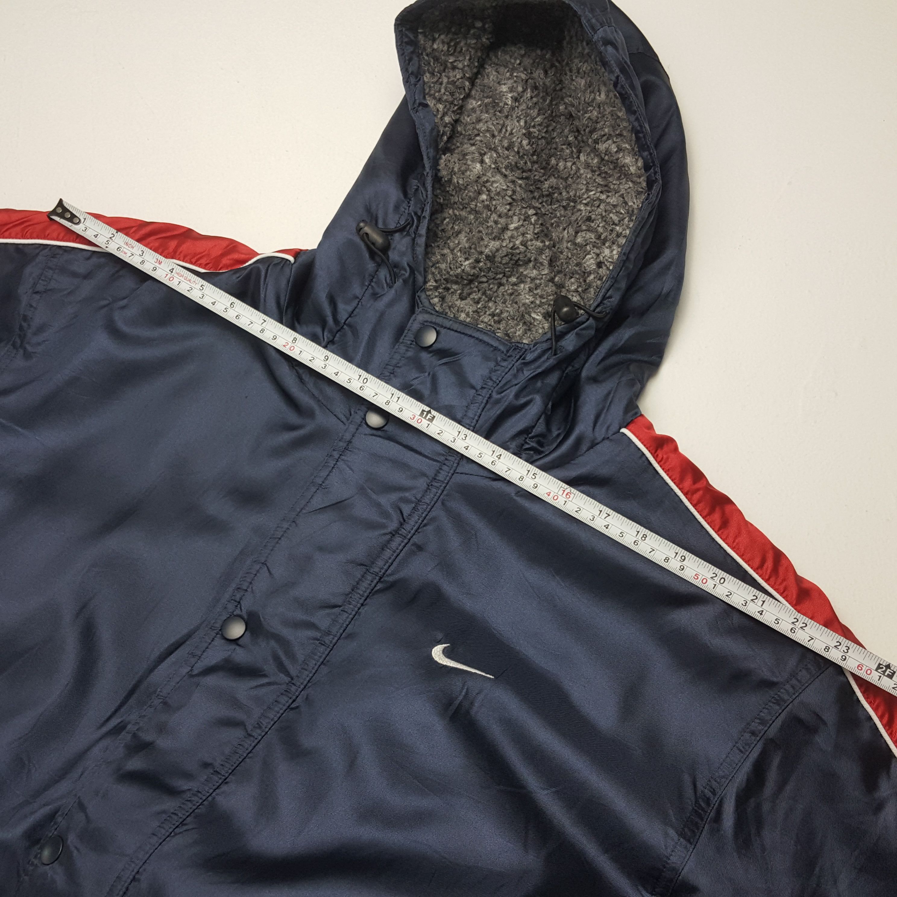 Nike × Vintage NIKE Big Swoosh Long Winter Jacket Size US L / EU 52-54 / 3 - 5 Thumbnail