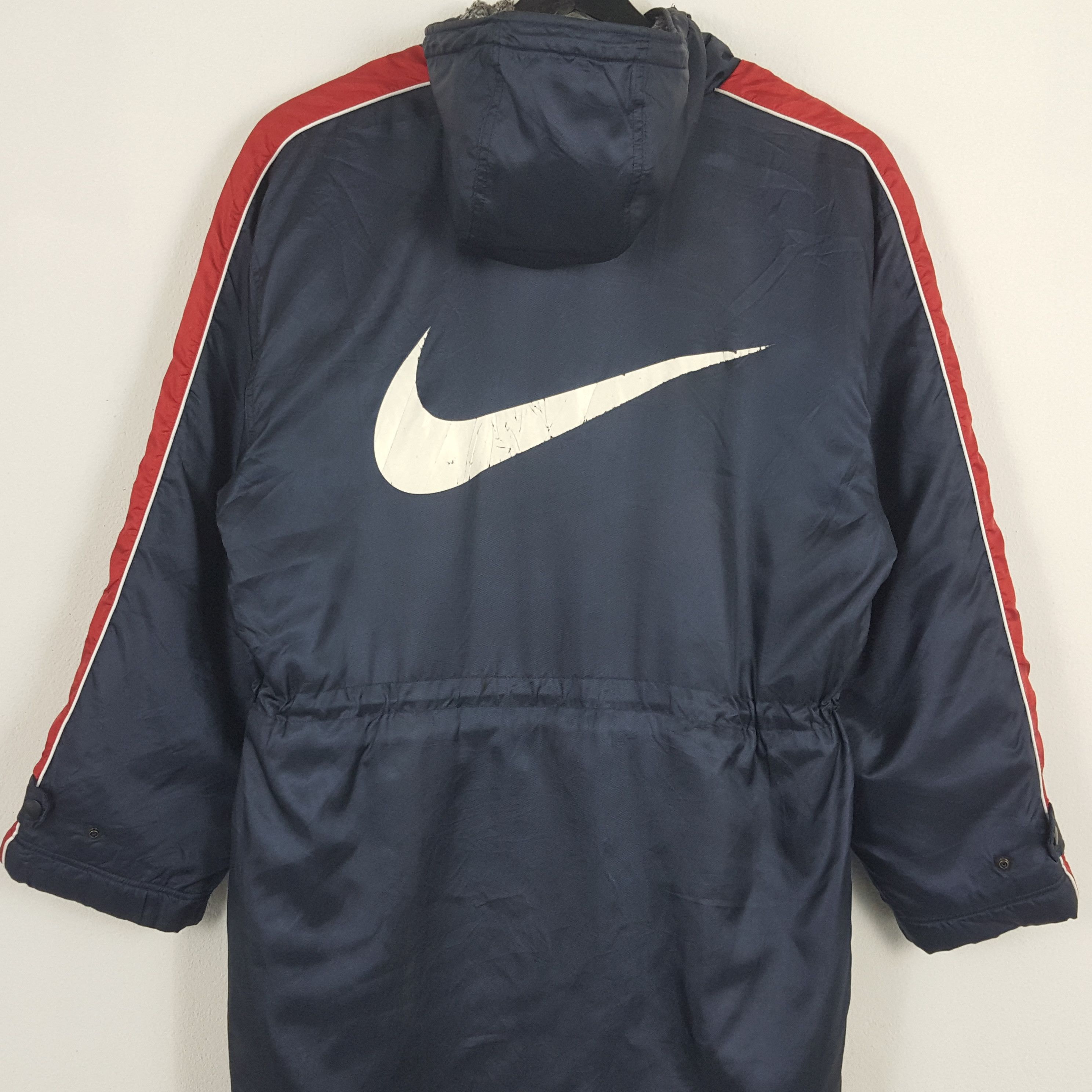 Nike × Vintage NIKE Big Swoosh Long Winter Jacket Size US L / EU 52-54 / 3 - 2 Thumbnail
