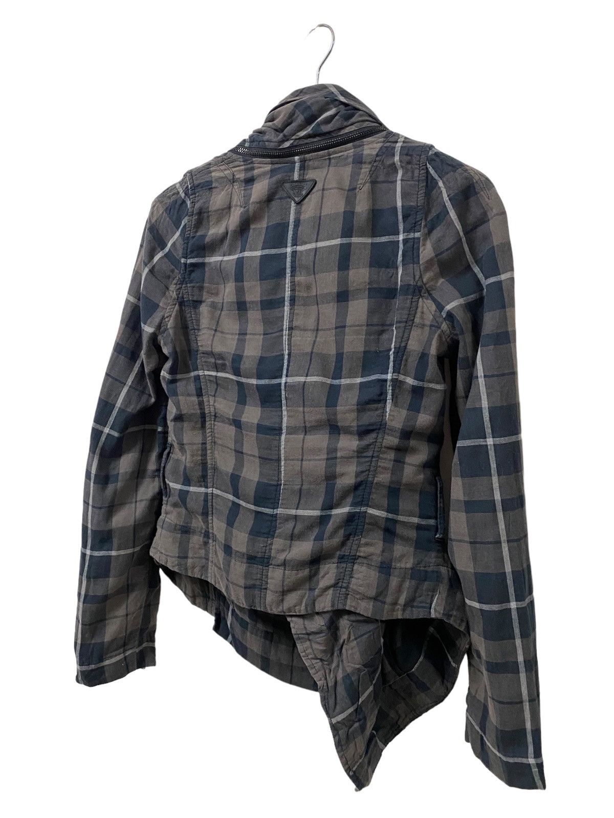 Vtg🔥Diesel Punk Tartan Riders Jacket Asymetric Style