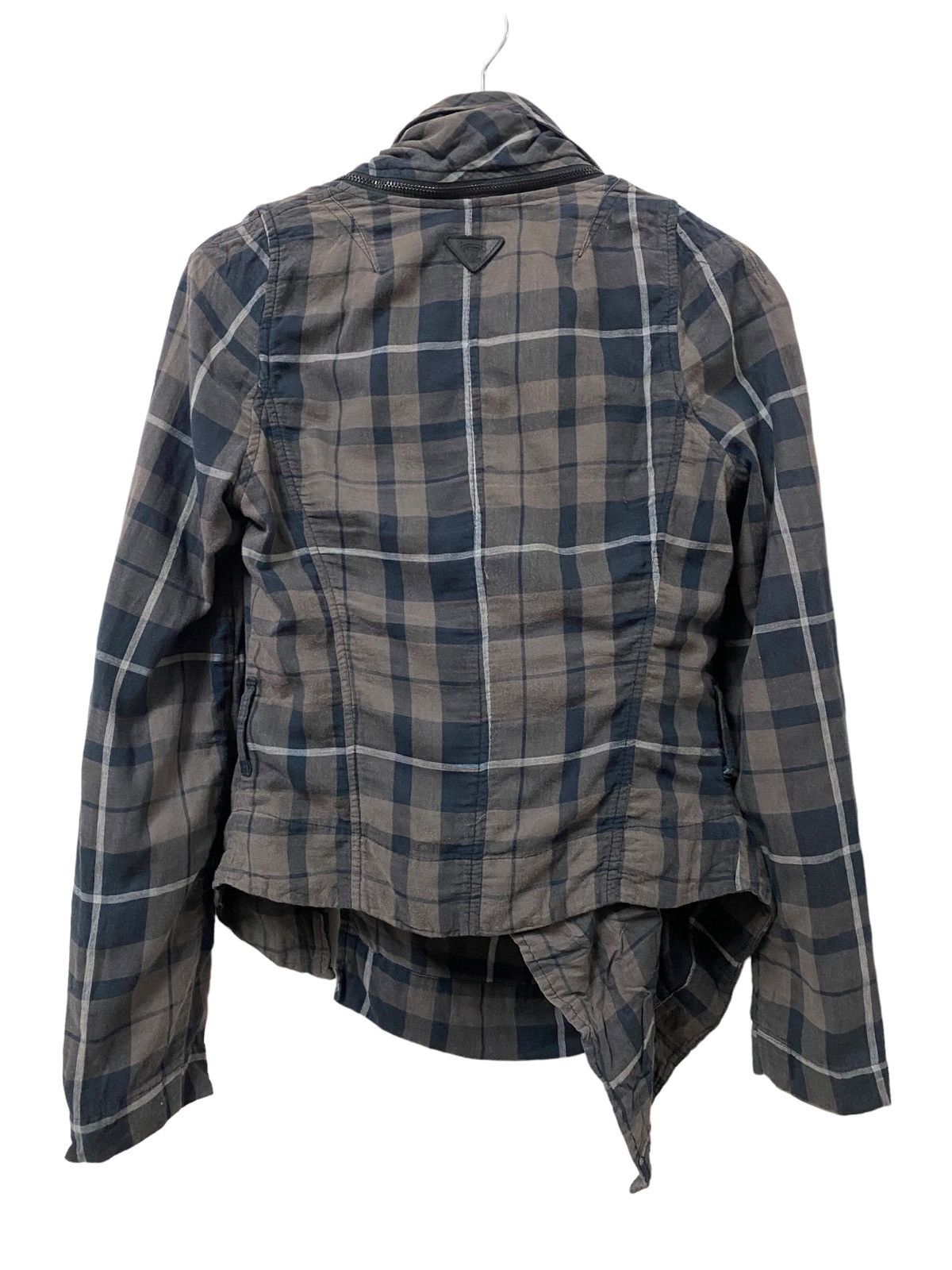 Vtg🔥Diesel Punk Tartan Riders Jacket Asymetric Style