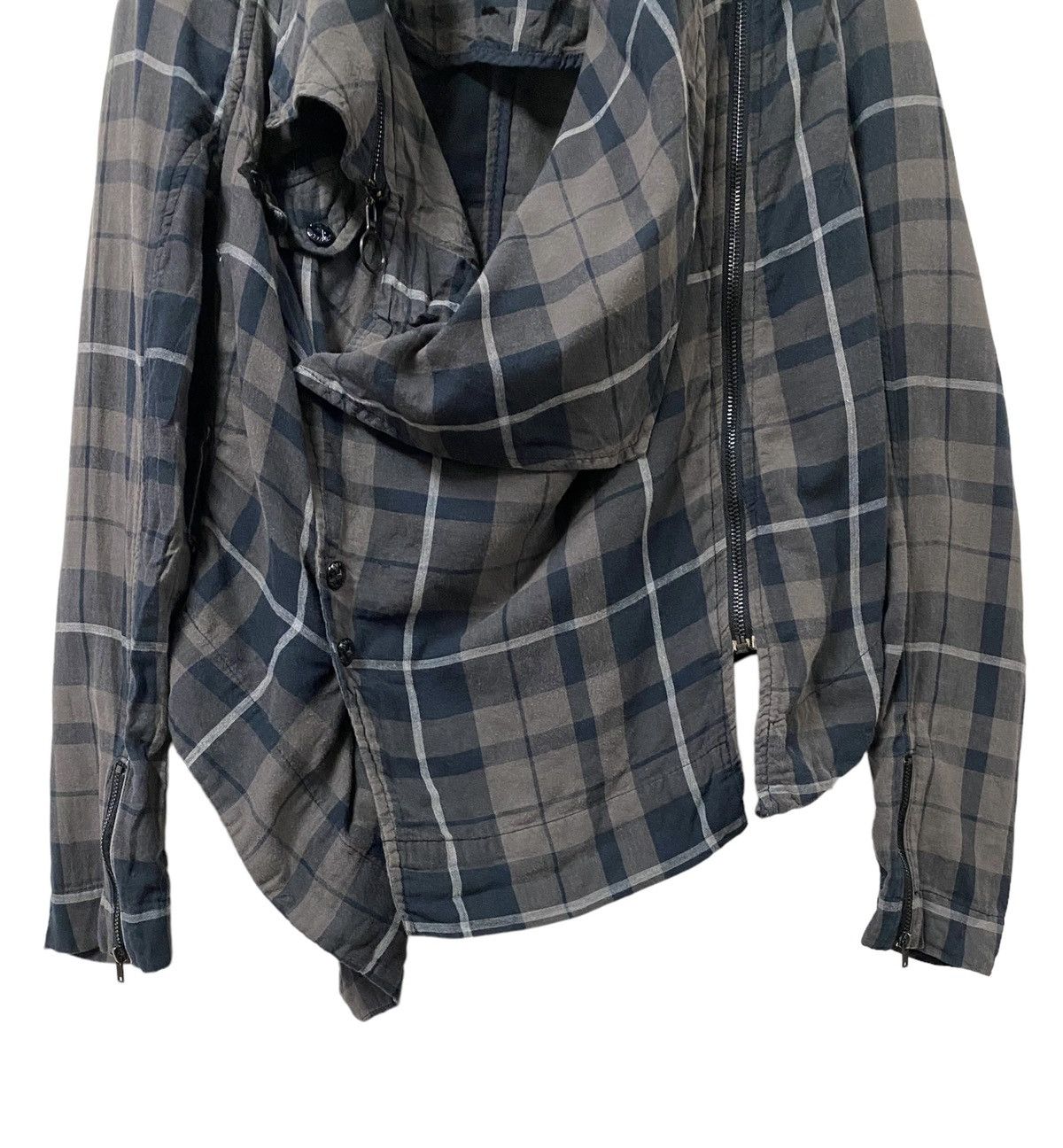 Vtg🔥Diesel Punk Tartan Riders Jacket Asymetric Style