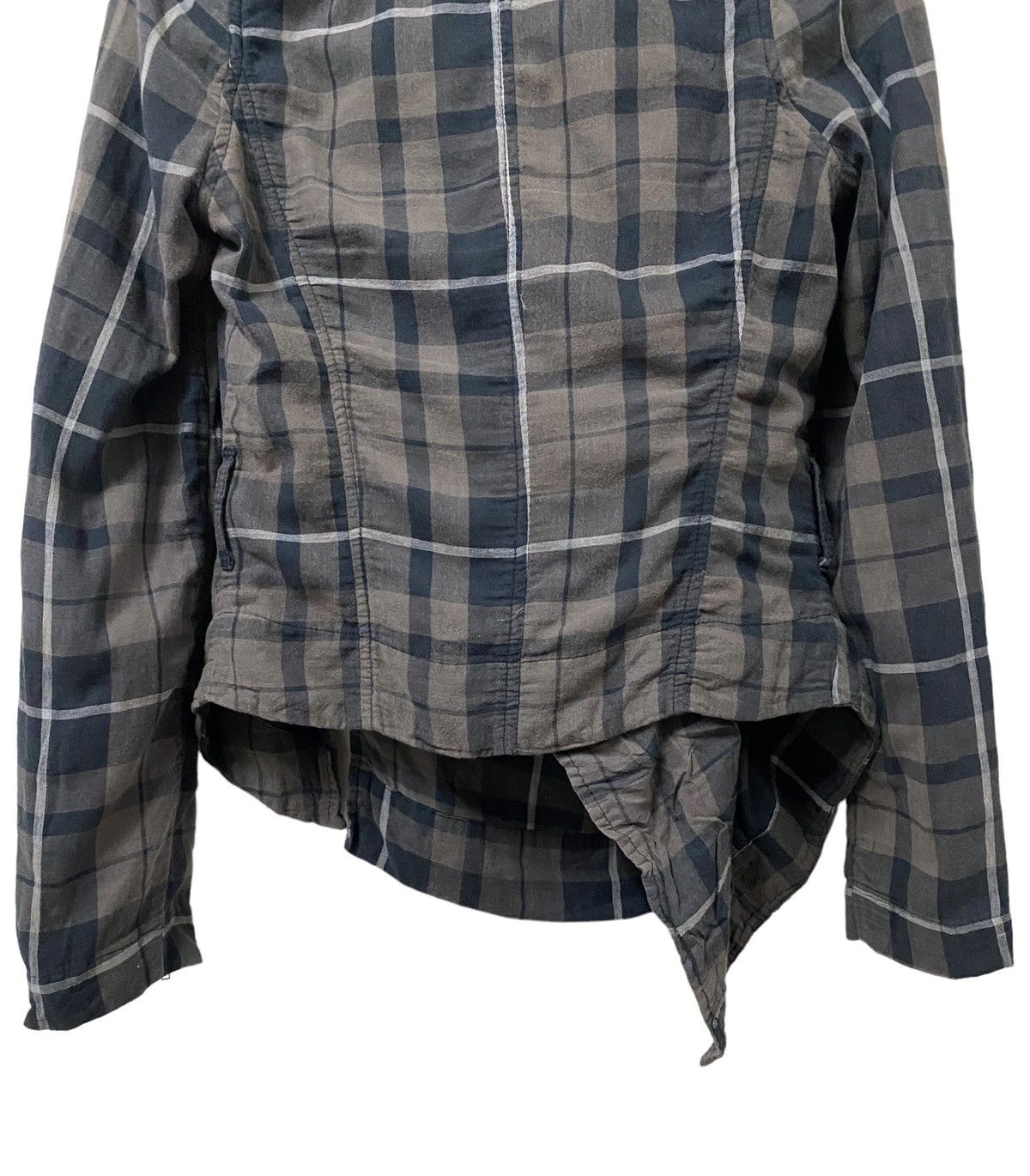 Vtg🔥Diesel Punk Tartan Riders Jacket Asymetric Style