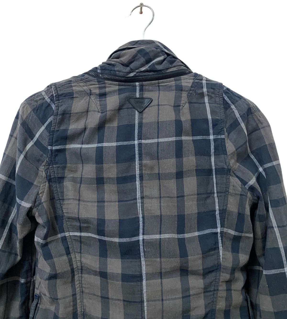 Vtg🔥Diesel Punk Tartan Riders Jacket Asymetric Style
