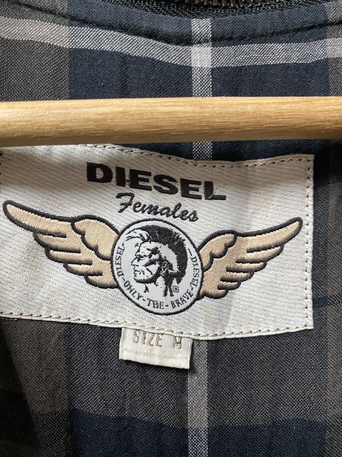 Vtg🔥Diesel Punk Tartan Riders Jacket Asymetric Style