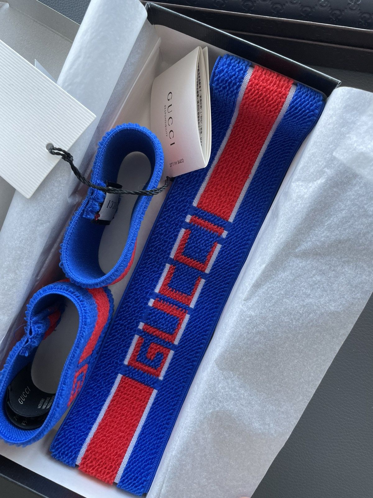 Gucci Rare Limited Gucci Logo Elastic Headband & Wristband Set New Size ONE SIZE - 18 Thumbnail