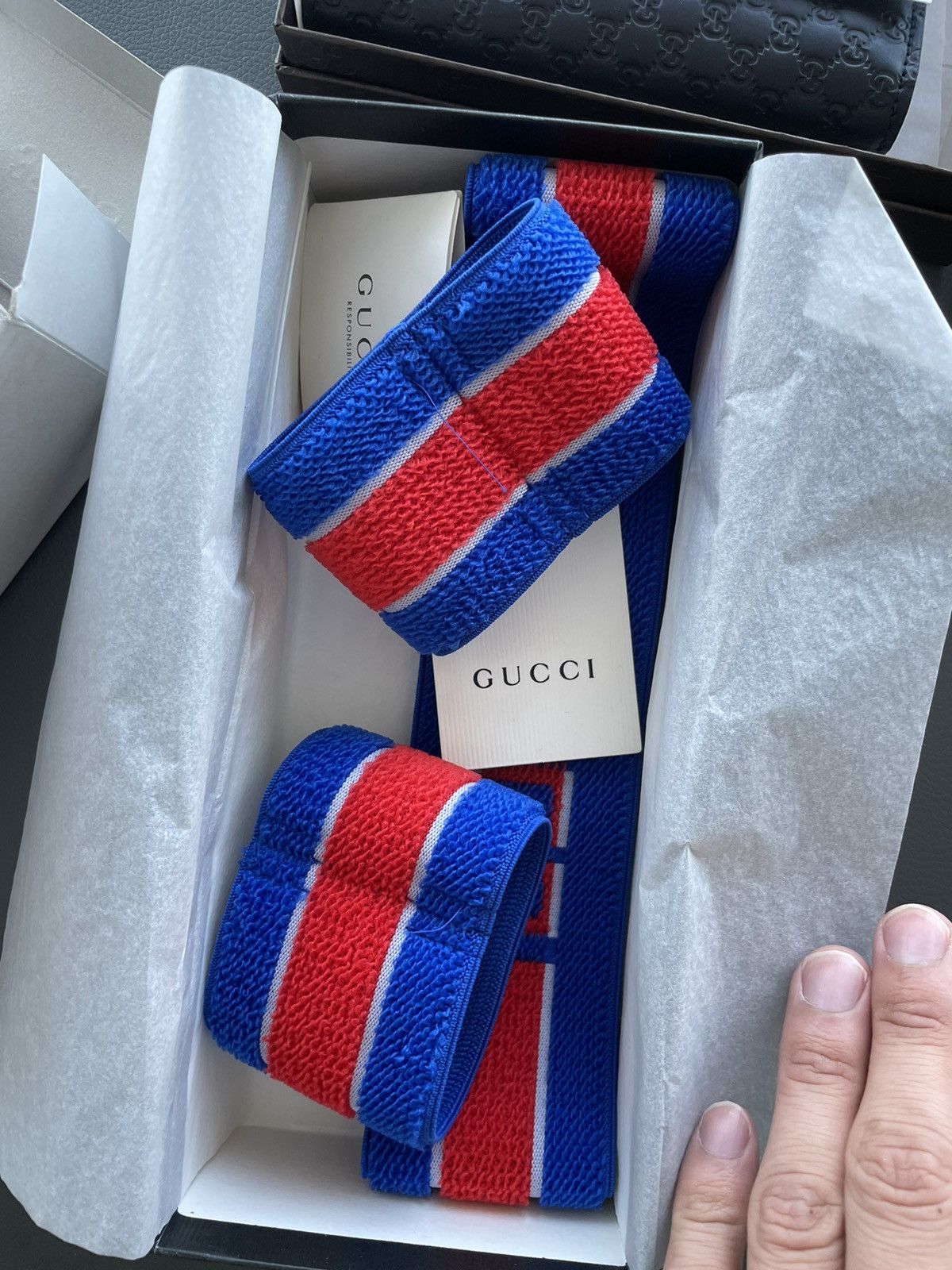 Gucci Rare Limited Gucci Logo Elastic Headband & Wristband Set New Size ONE SIZE - 19 Thumbnail