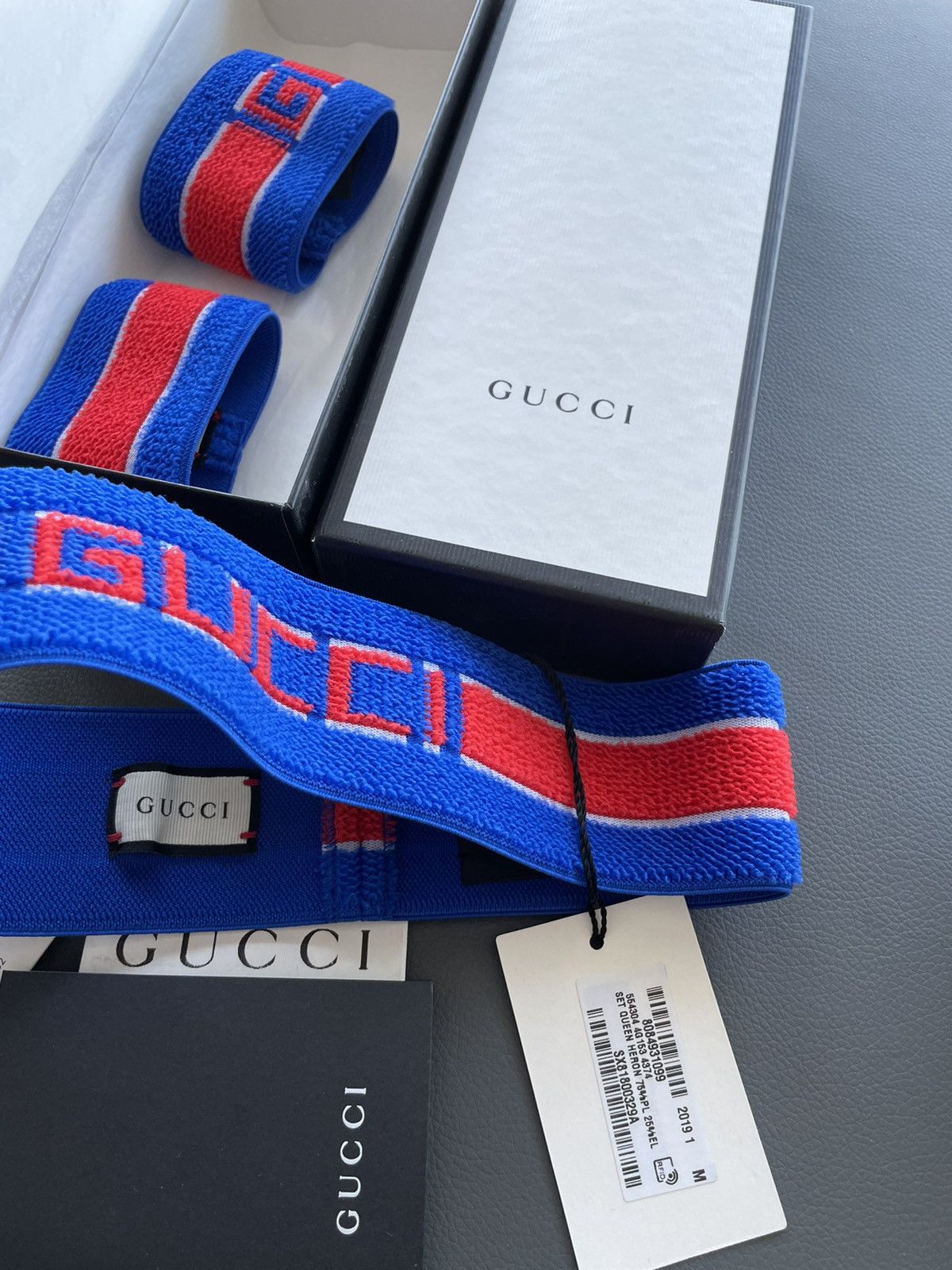 Gucci Rare Limited Gucci Logo Elastic Headband & Wristband Set New Size ONE SIZE - 3 Thumbnail