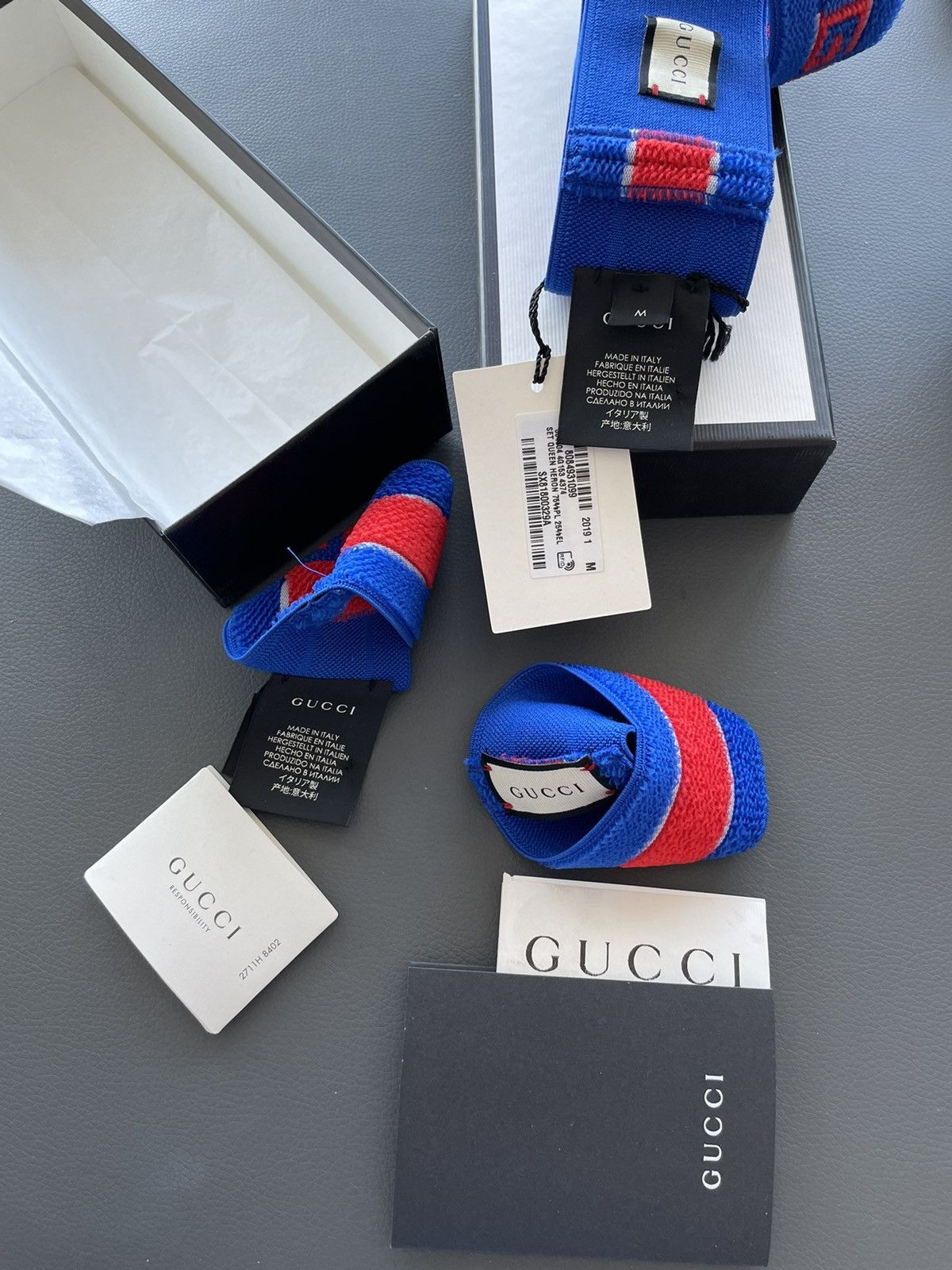Gucci Rare Limited Gucci Logo Elastic Headband & Wristband Set New Size ONE SIZE - 7 Thumbnail