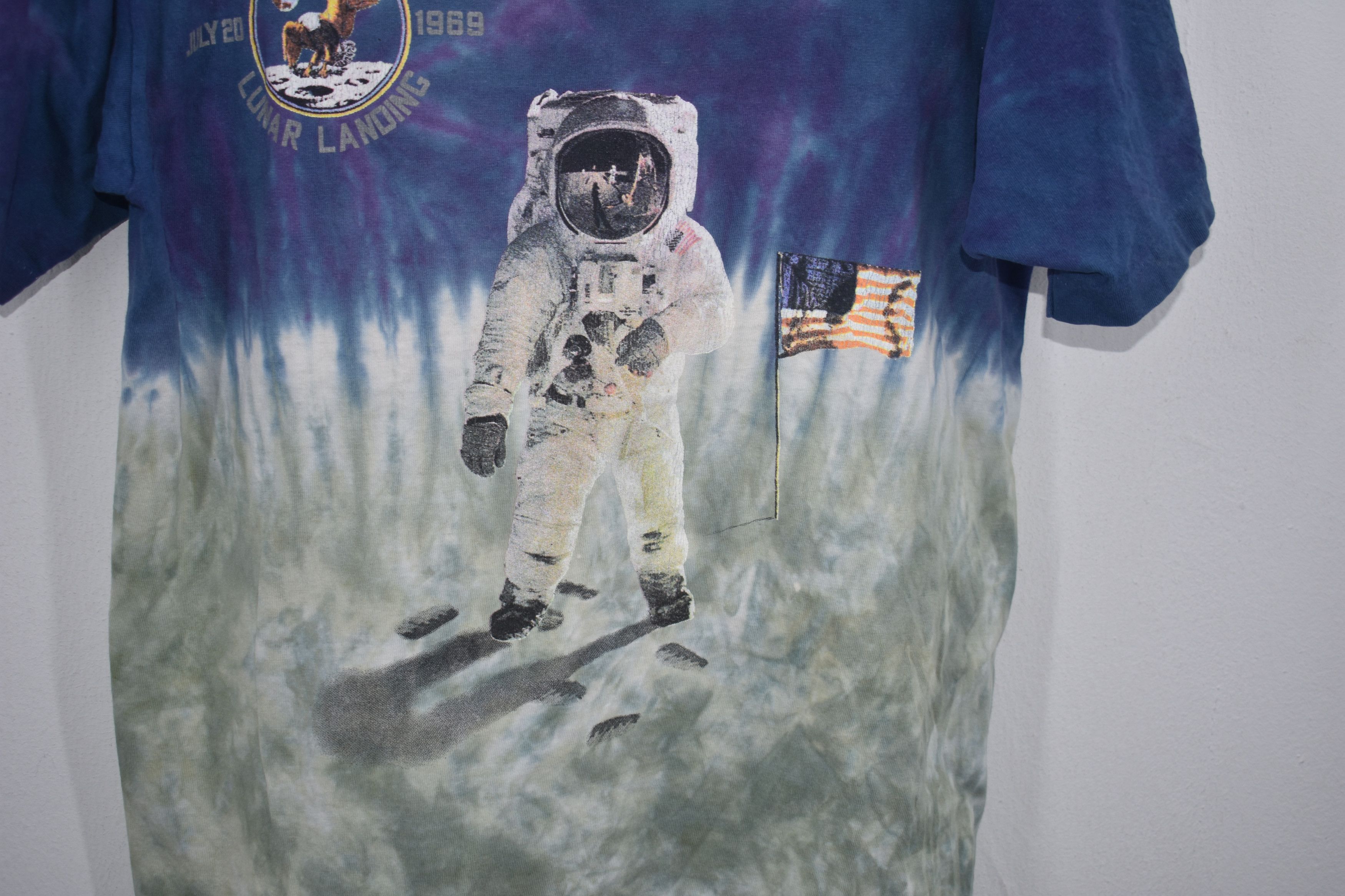 Vintage A056 VINTAGE 90'S TYE DYE NEIL ARMSTRONG ASTRONOUT APOLLO Size US M / EU 48-50 / 2 - 2 Thumbnail