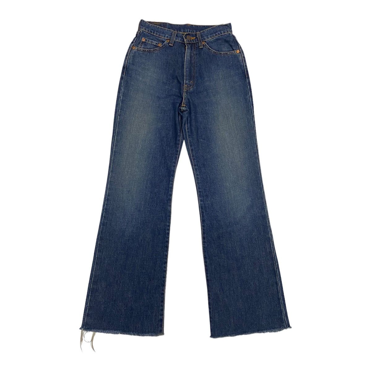 If Six Was Nine VINTAGE LEVIS W557 DISTRESS CUT LEG FLARE DENIM PANTS Size 26" / US 2 / IT 38 - 1 Thumbnail