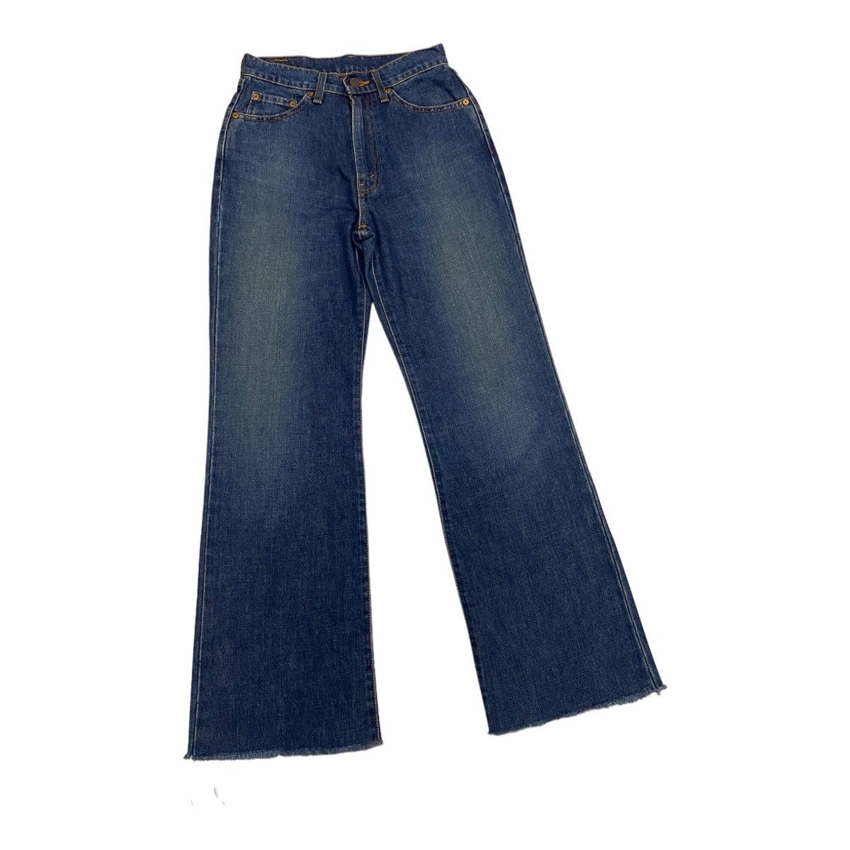 If Six Was Nine VINTAGE LEVIS W557 DISTRESS CUT LEG FLARE DENIM PANTS Size 26" / US 2 / IT 38 - 5 Thumbnail