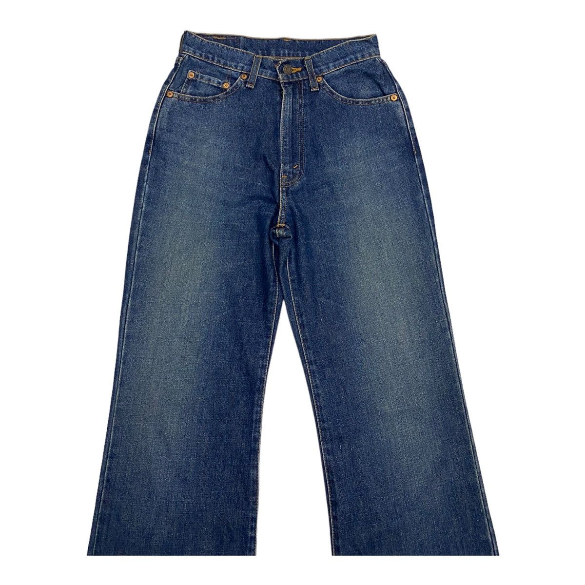 If Six Was Nine VINTAGE LEVIS W557 DISTRESS CUT LEG FLARE DENIM PANTS Size 26" / US 2 / IT 38 - 2 Thumbnail