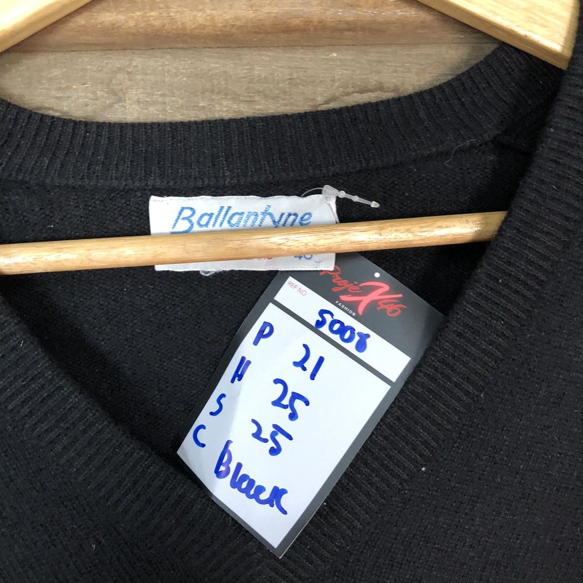 Ballantyne × Vintage Ballantyne Black Knitwear cardigan #5008 Size M / US 6-8 / IT 42-44 - 6 Thumbnail