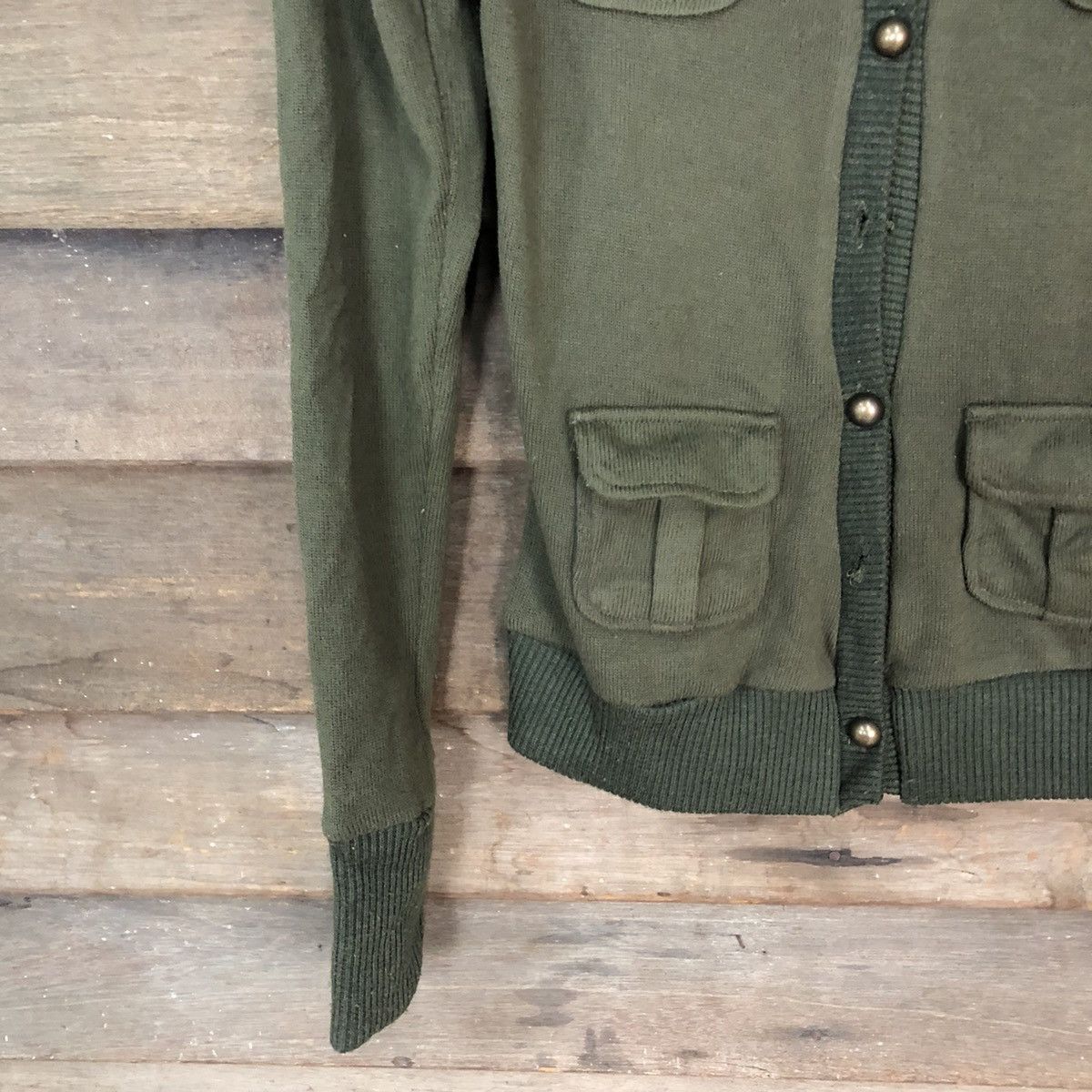 Japanese Brand Poggia Dark Green Patterned Cardigans #5011 Size S / US 4 / IT 40 - 4 Thumbnail