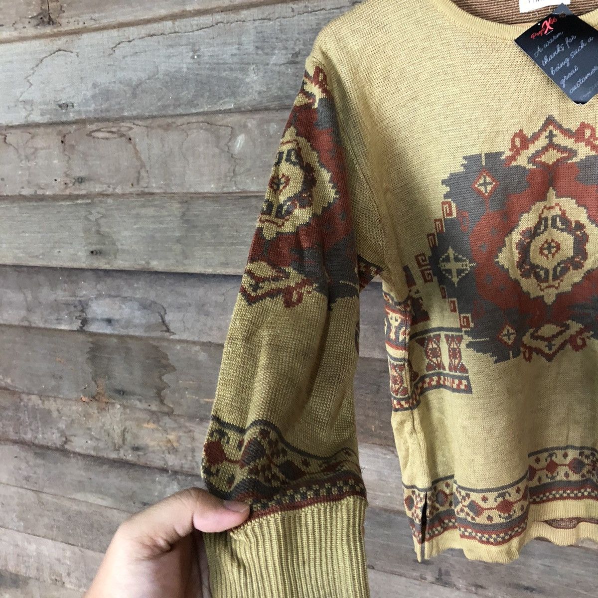 Homespun Knitwear × Japanese Brand Financier art Brown Knitwear #5013 Size M / US 6-8 / IT 42-44 - 9 Thumbnail
