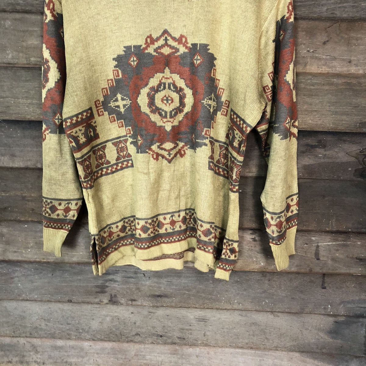 Homespun Knitwear × Japanese Brand Financier art Brown Knitwear #5013 Size M / US 6-8 / IT 42-44 - 3 Thumbnail