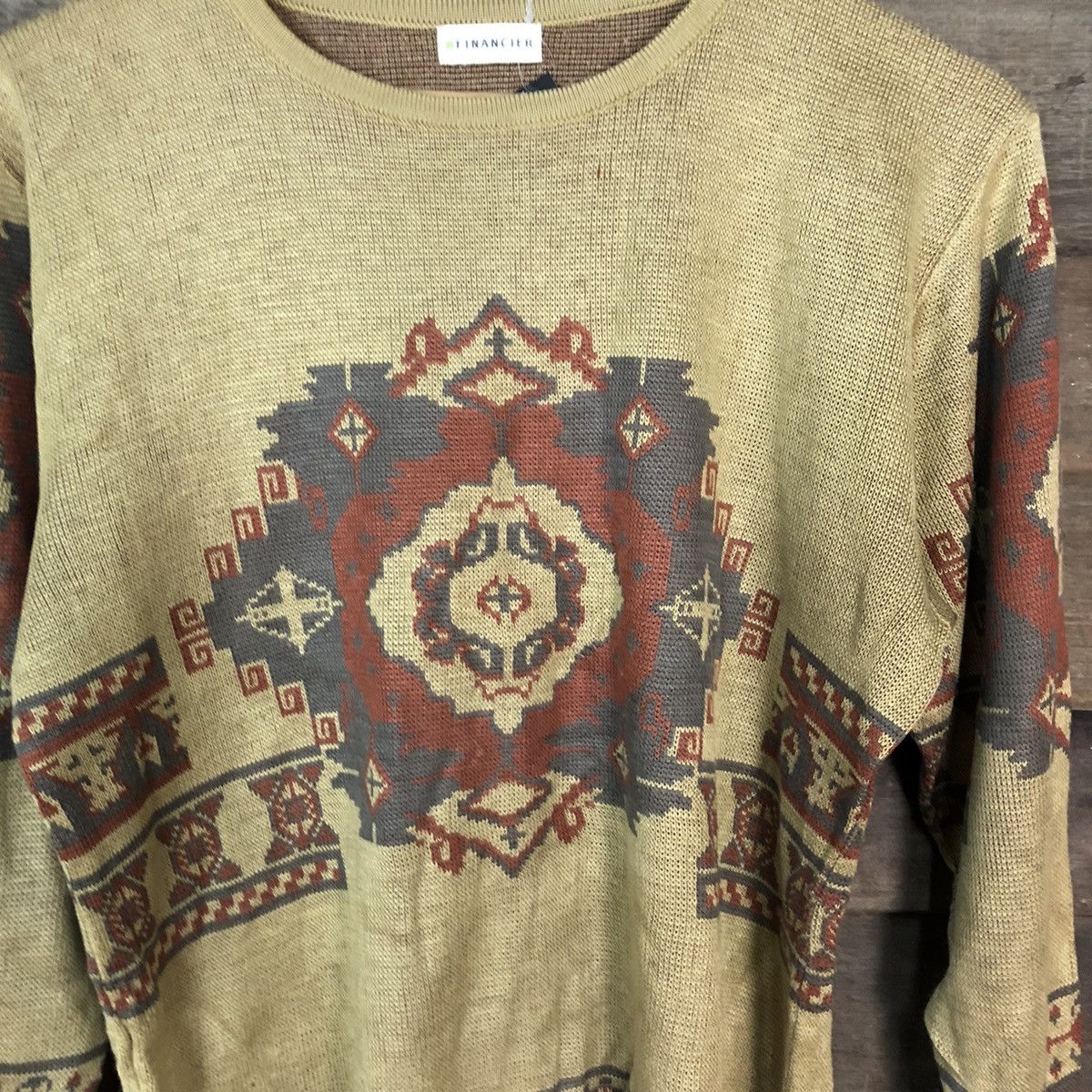 Homespun Knitwear × Japanese Brand Financier art Brown Knitwear #5013 Size M / US 6-8 / IT 42-44 - 6 Thumbnail