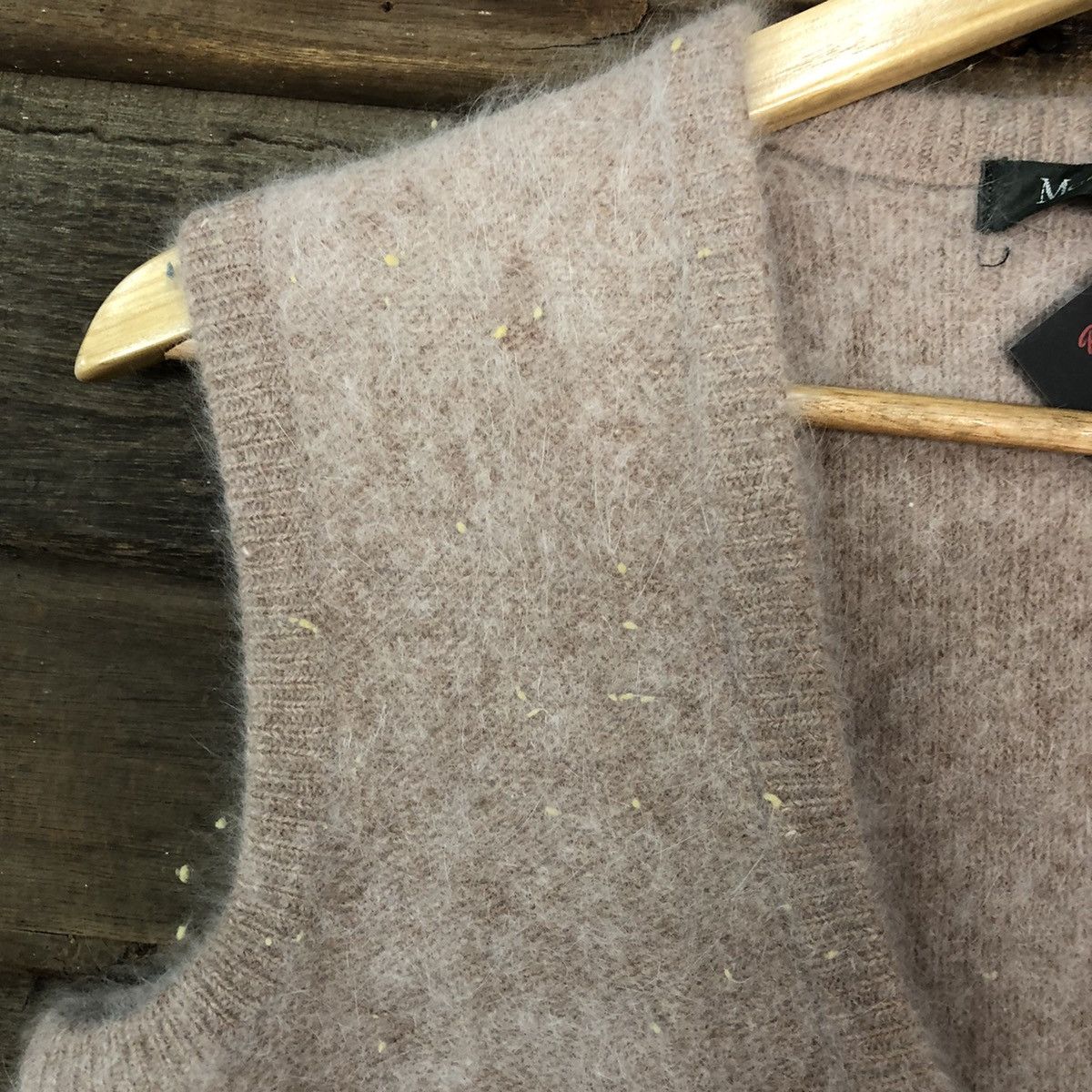 Homespun Knitwear × Japanese Brand × Vintage Merilene Dark Pink mohair fur Vest Knitwear #5018 Size M / US 6-8 / IT 42-44 - 4 Thumbnail