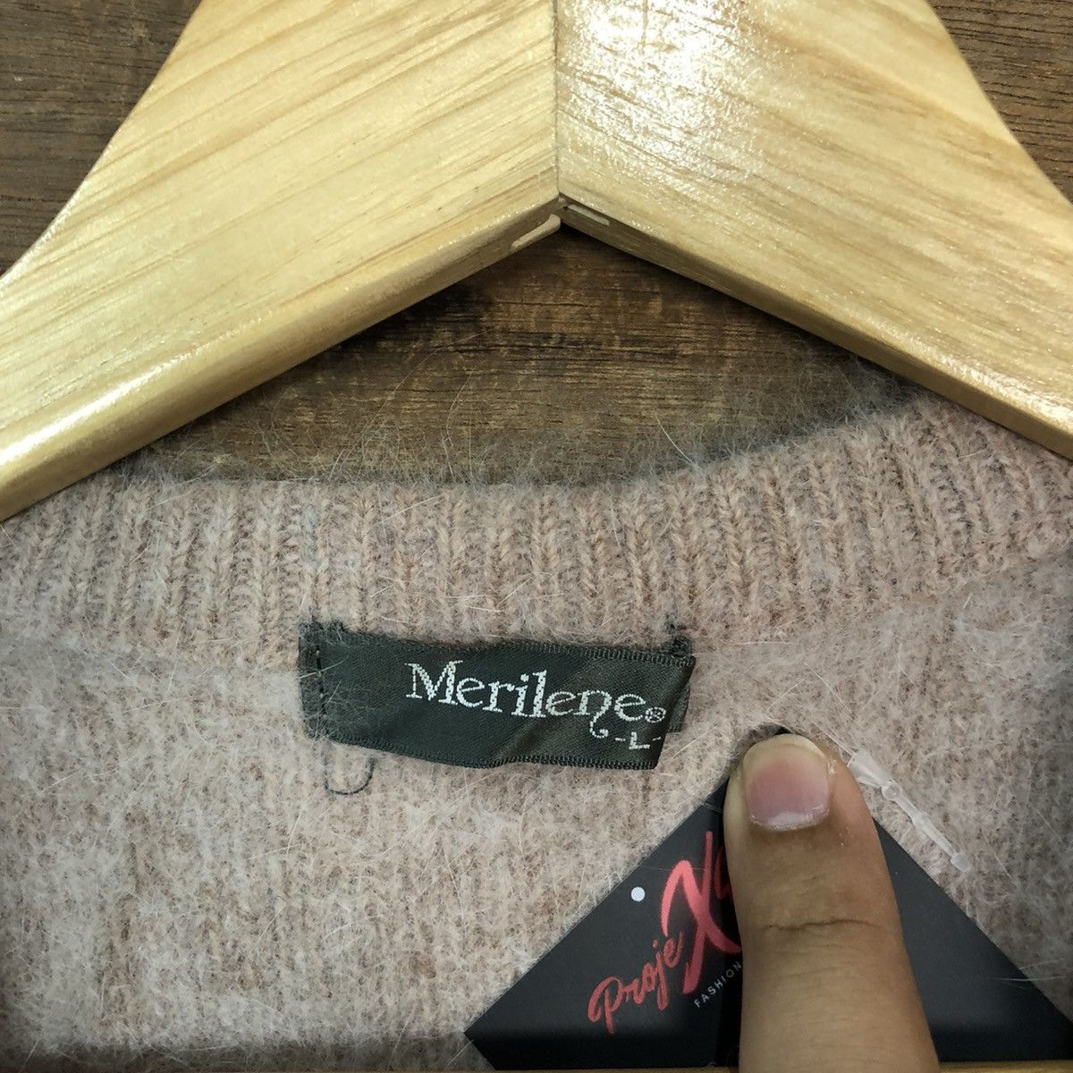 Homespun Knitwear × Japanese Brand × Vintage Merilene Dark Pink mohair fur Vest Knitwear #5018 Size M / US 6-8 / IT 42-44 - 5 Thumbnail