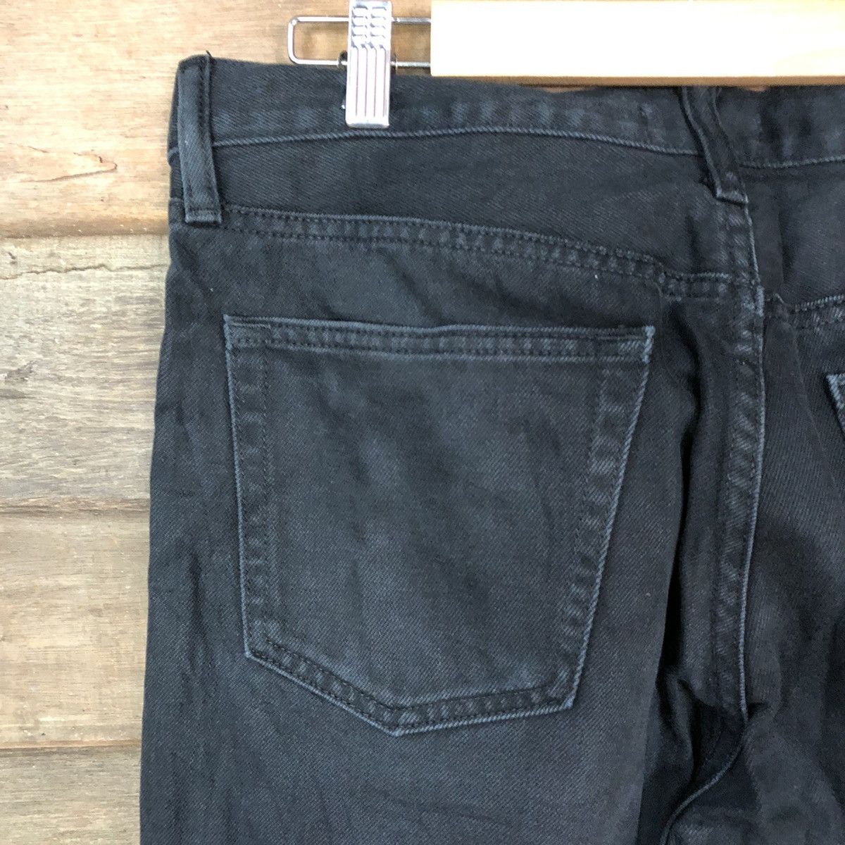 Japanese Brand Uniqlo Jeans Black Distressed Denim Pants #5090 Size US 32 / EU 48 - 13 Thumbnail