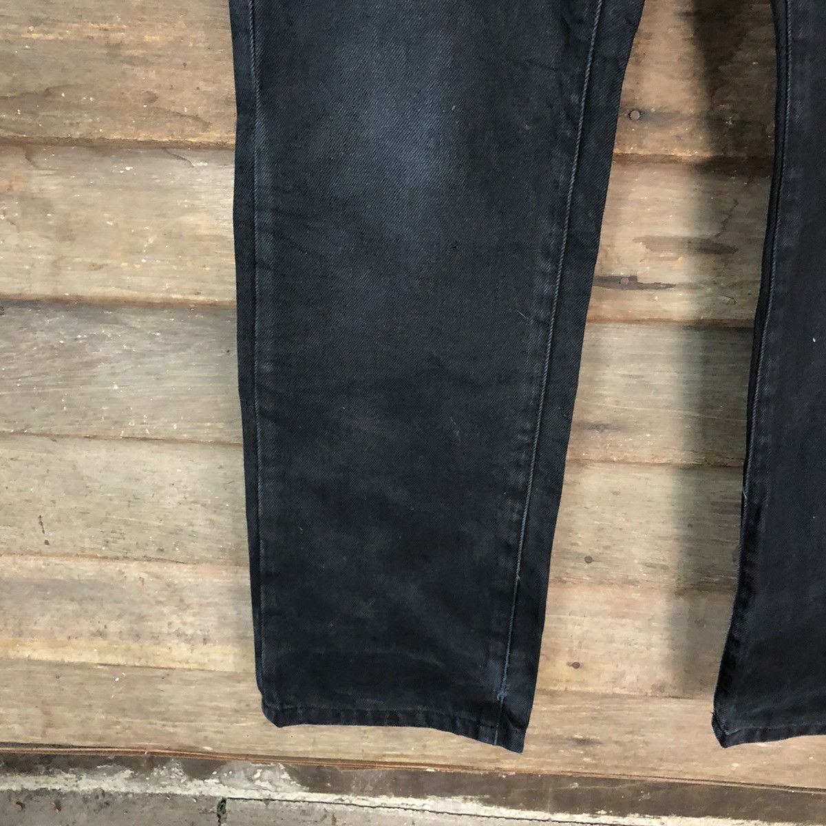Japanese Brand Uniqlo Jeans Black Distressed Denim Pants #5090 Size US 32 / EU 48 - 6 Thumbnail