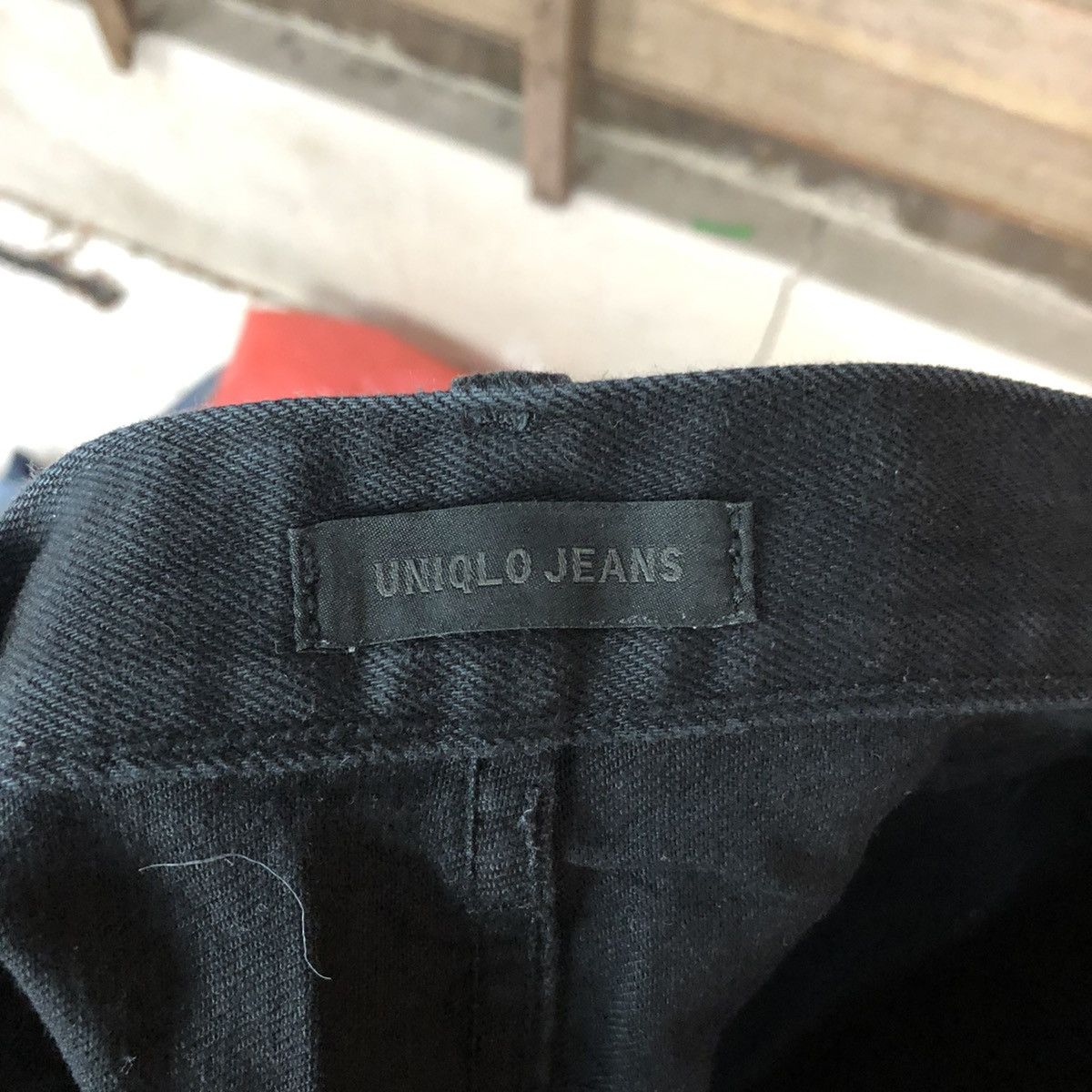 Japanese Brand Uniqlo Jeans Black Distressed Denim Pants #5090 Size US 32 / EU 48 - 15 Thumbnail