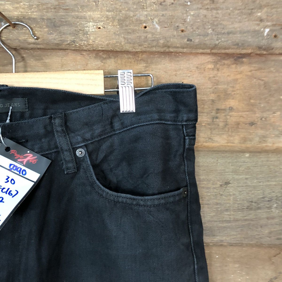 Japanese Brand Uniqlo Jeans Black Distressed Denim Pants #5090 Size US 32 / EU 48 - 5 Thumbnail
