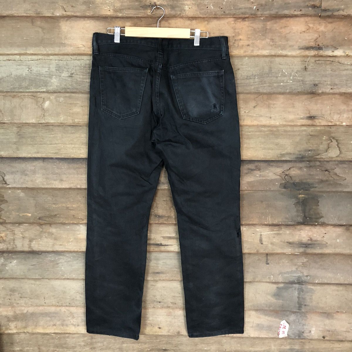 Japanese Brand Uniqlo Jeans Black Distressed Denim Pants #5090 Size US 32 / EU 48 - 10 Thumbnail
