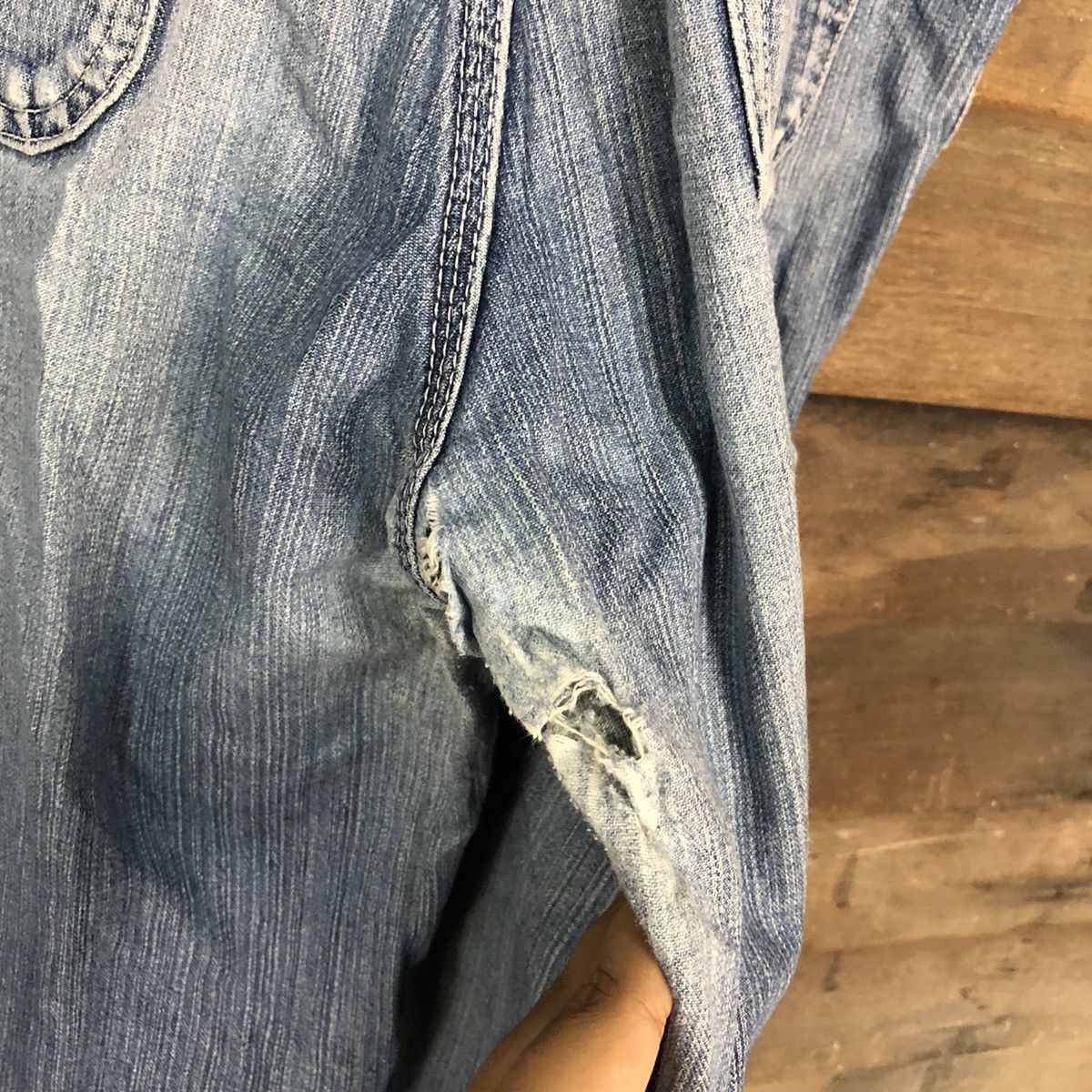 Oshkosh Osh Kosh Blue Distressed Denim Pants #5082 Size US 34 / EU 50 - 13 Thumbnail