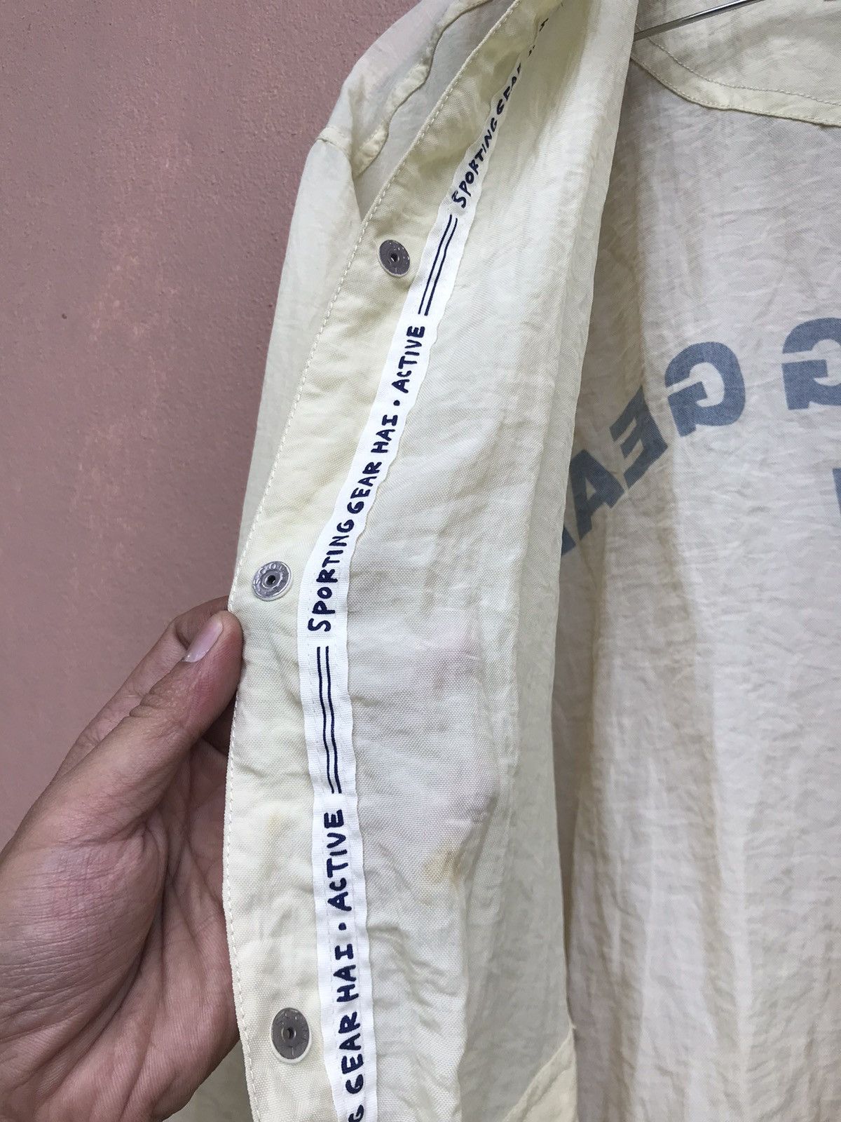 Issey Miyake Sporting Gear Hai Oversized Spell Out Big Logo Nylon Jacket Size US M / EU 48-50 / 2 - 8 Thumbnail