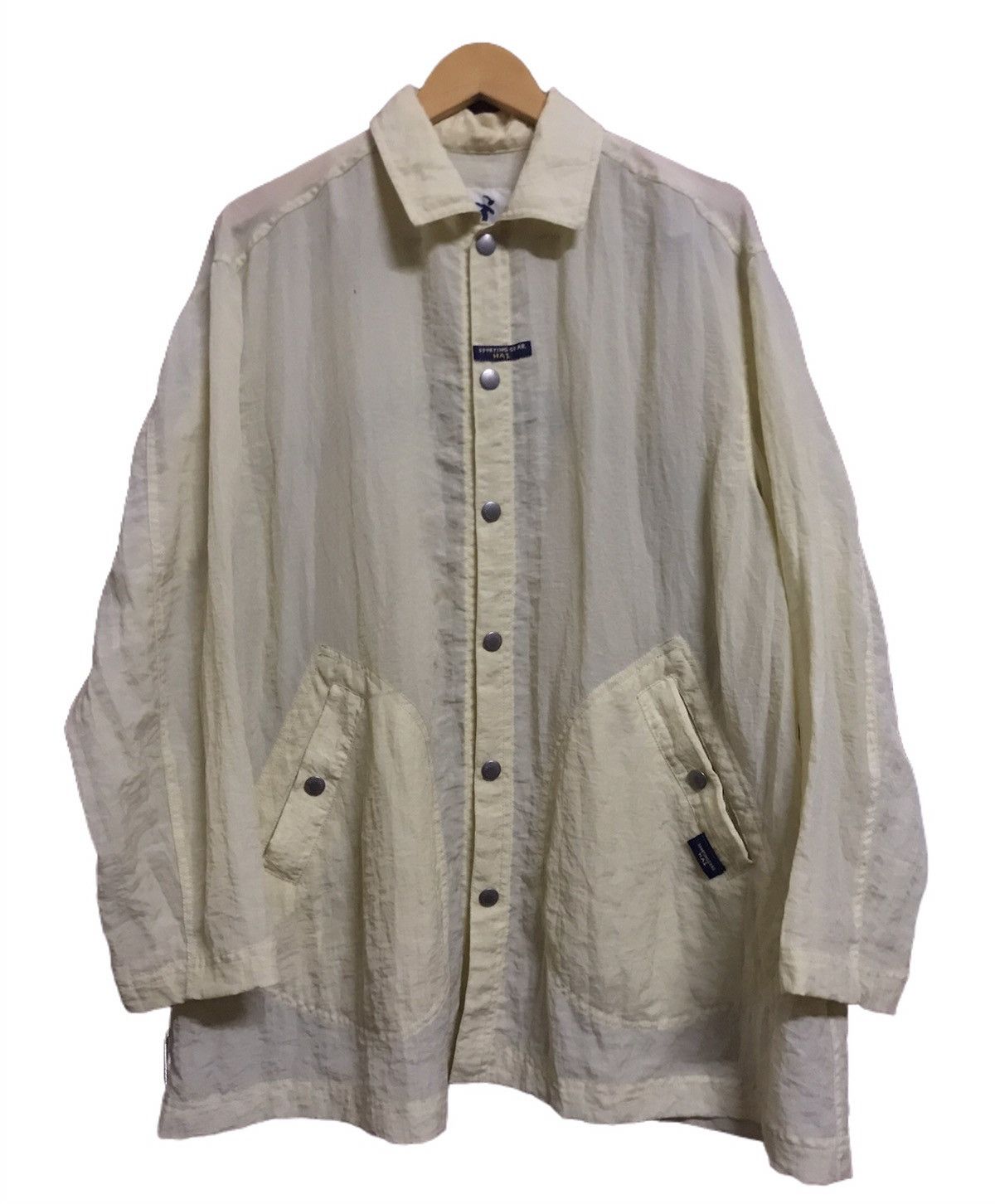 Issey Miyake Sporting Gear Hai Oversized Spell Out Big Logo Nylon Jacket Size US M / EU 48-50 / 2 - 2 Thumbnail
