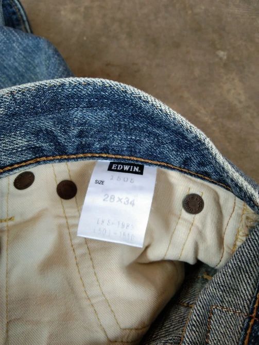 Edwin 90s Vintage Edwin Jeans 505z Selvedge Redline Jeans 28x29 | Grailed