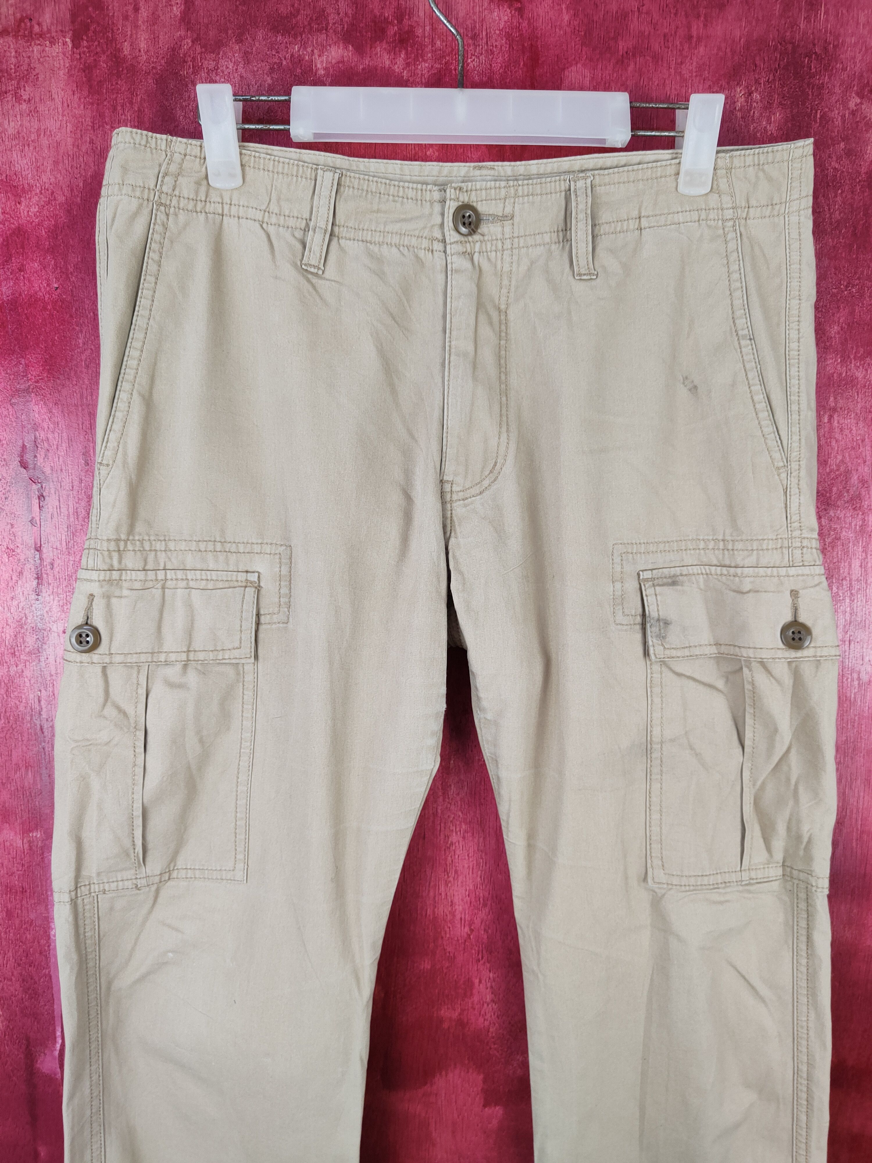 Japanese Brand × Vintage Japanese Brand Brown Multi Pocket Tactical Cargo Pants #S495 Size US 33 - 2 Thumbnail