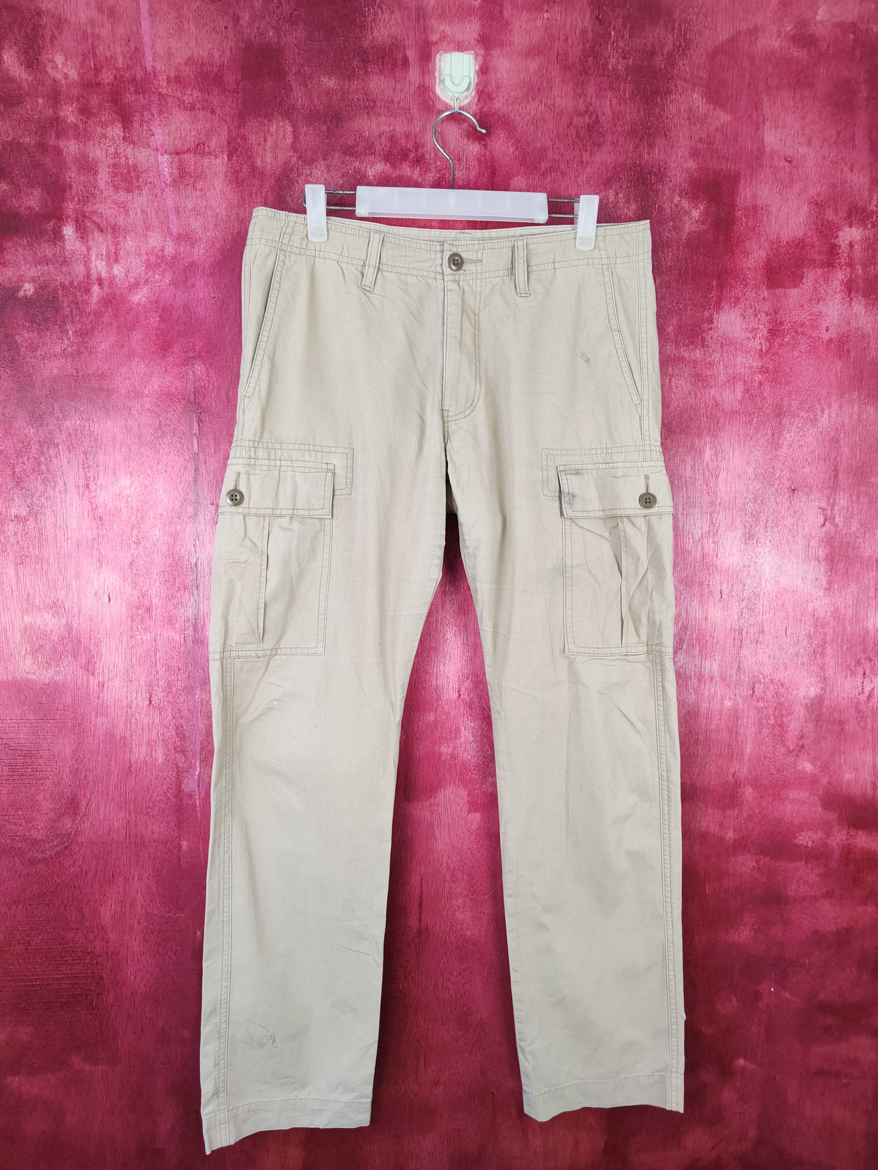 Japanese Brand × Vintage Japanese Brand Brown Multi Pocket Tactical Cargo Pants #S495 Size US 33 - 1 Thumbnail