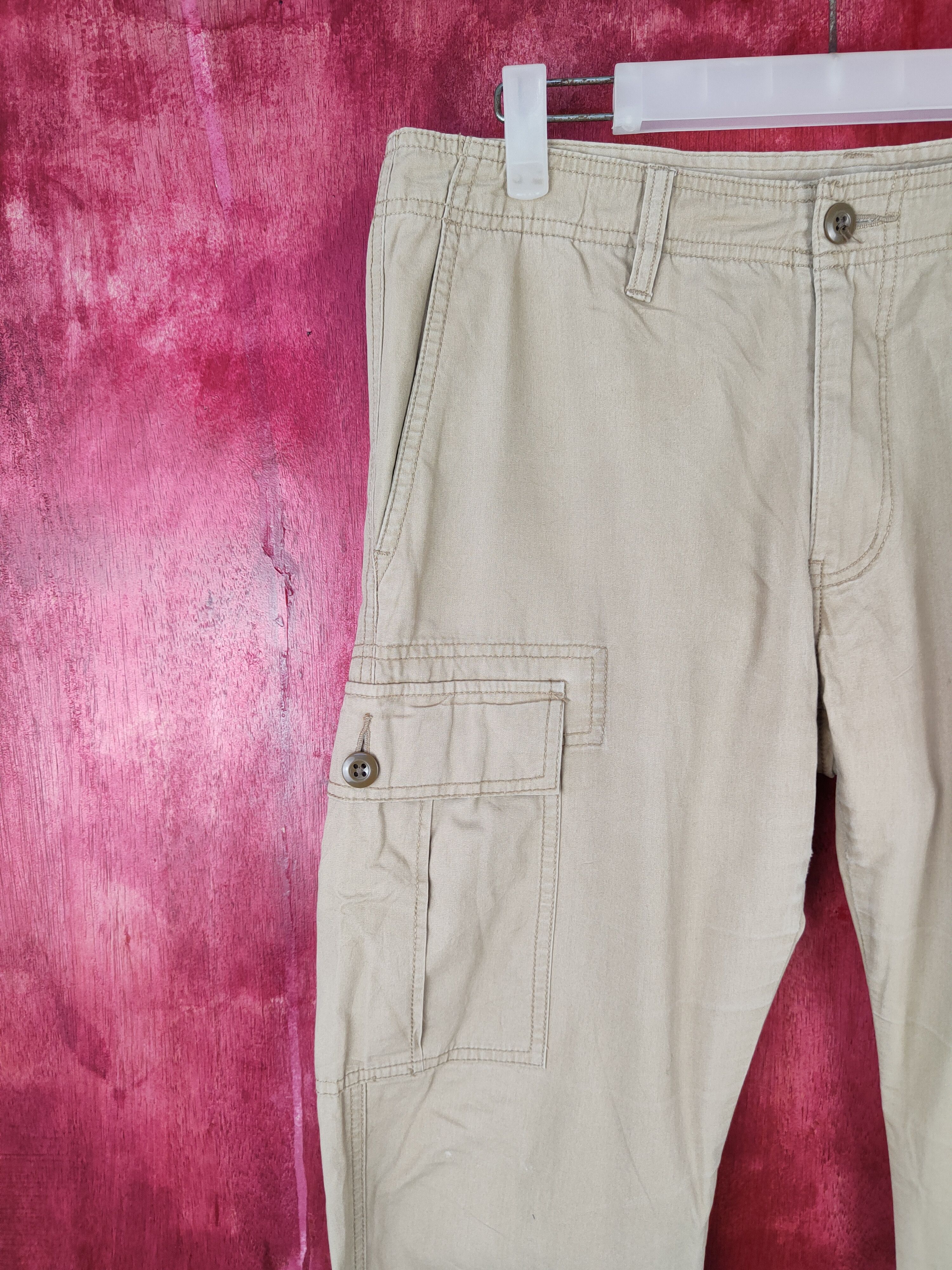 Japanese Brand × Vintage Japanese Brand Brown Multi Pocket Tactical Cargo Pants #S495 Size US 33 - 3 Thumbnail