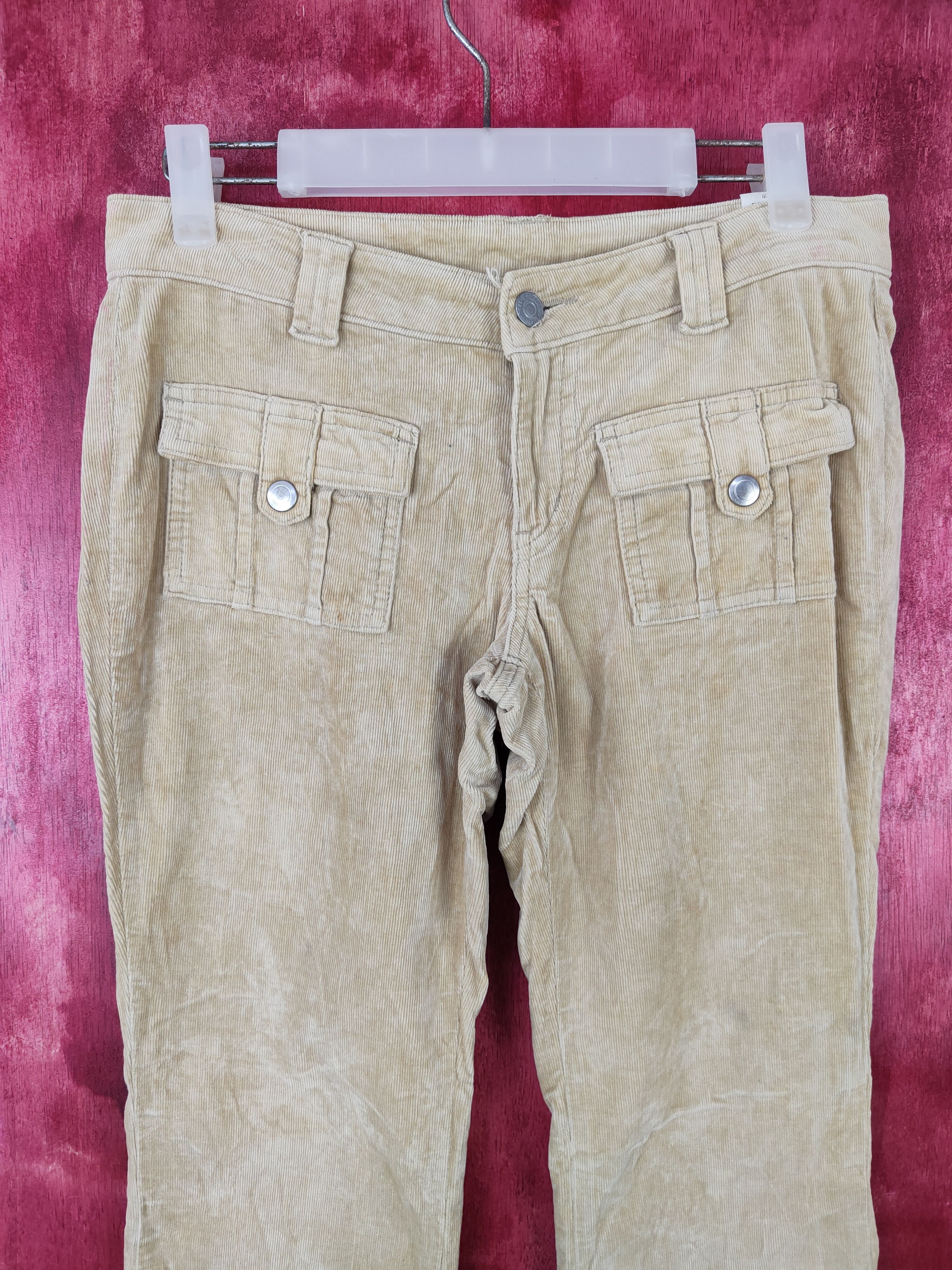 Japanese Brand Camel Road Light Brown corduroy Cargo bush Pants #S490 Size 29" - 2 Thumbnail