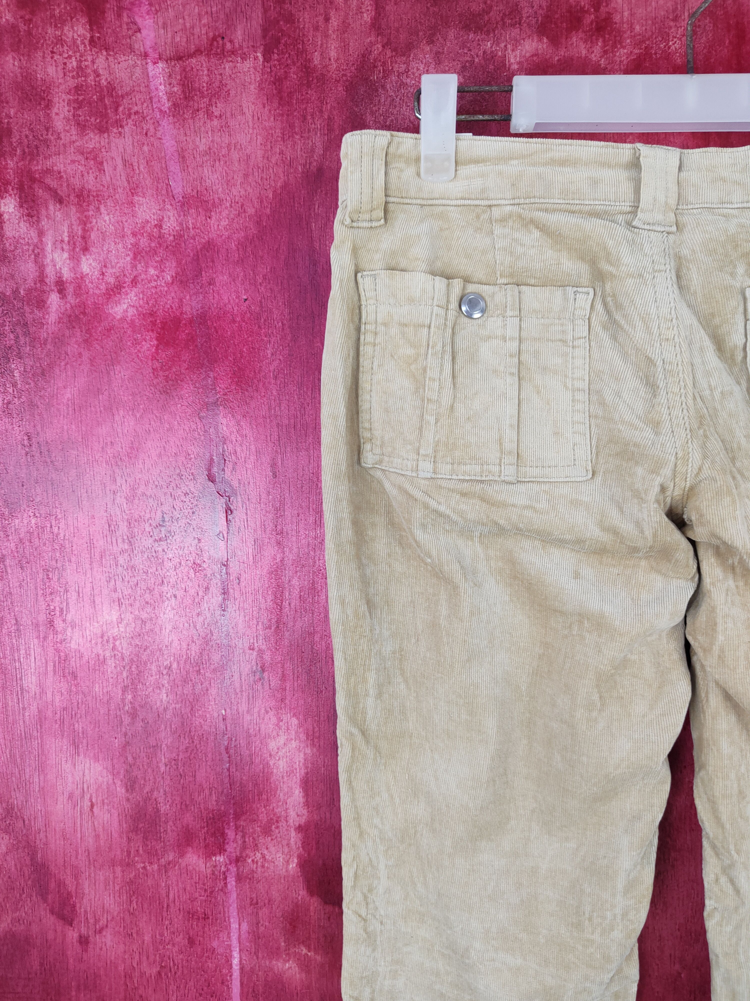 Japanese Brand Camel Road Light Brown corduroy Cargo bush Pants #S490 Size 29" - 8 Thumbnail