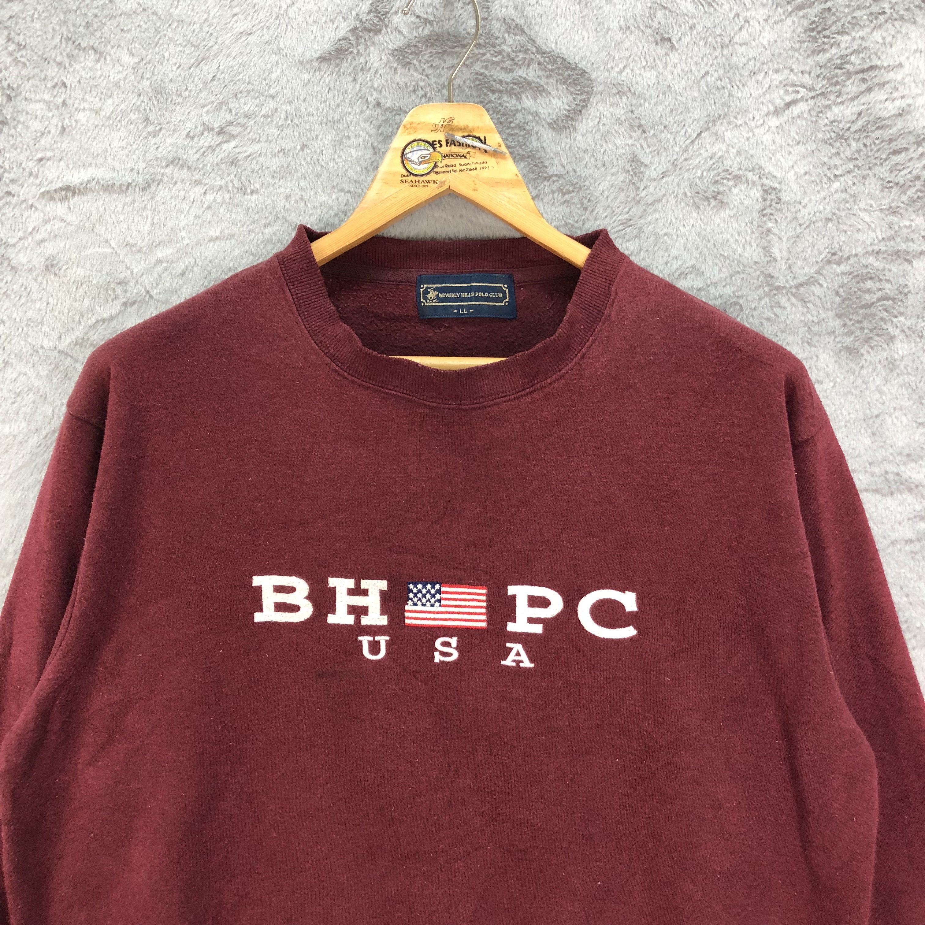 Beverly Hills Polo Club BHPC USA Embroidery Big Logo Sweatshirts #4820-20 Size US L / EU 52-54 / 3 - 2 Thumbnail