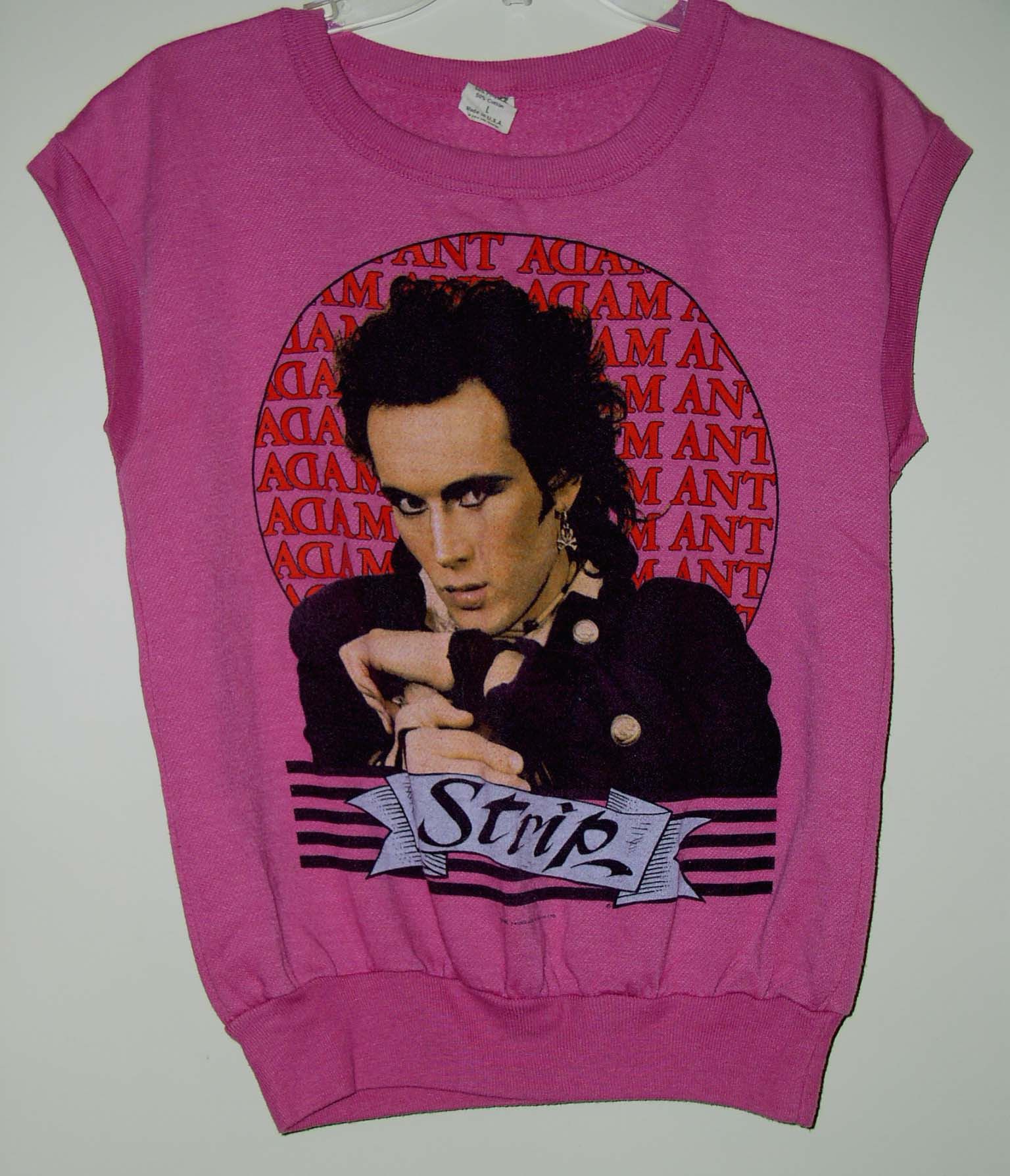 ADAM ANT CONCERT TOUR MUSCLE SWEATSHIRT 1984 STRIP TOUR